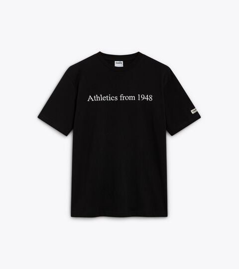 T-SHIRT SS LEGACY, BLACK 50% recycled cotton t-shirt - Made in Italy - Gender Neutral T-SHIRT SS LEGACY BLACK - Diadora