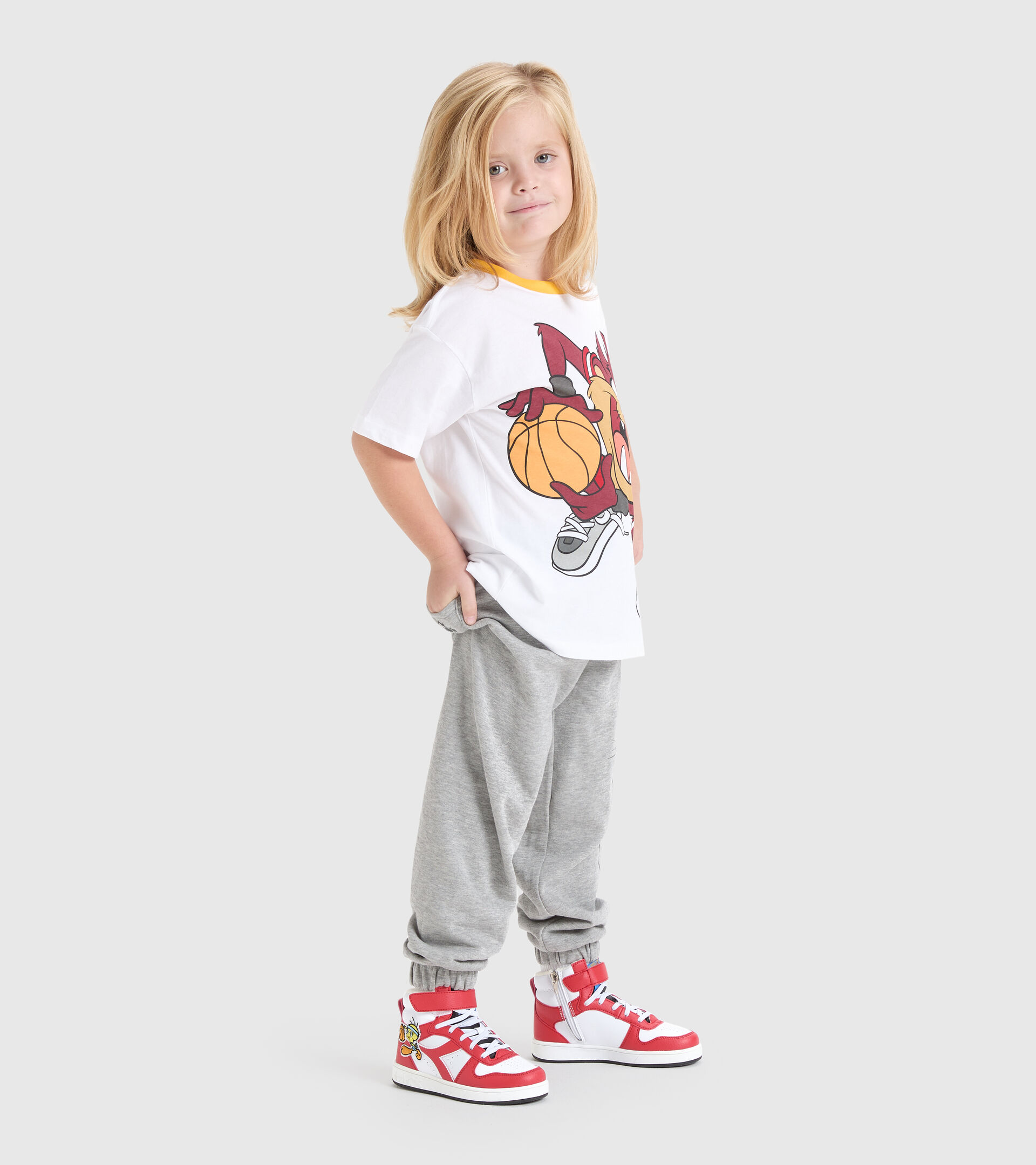 Sports T-shirt - Kids JU.T-SHIRT SS WB SPECTRA YELLOW - Diadora