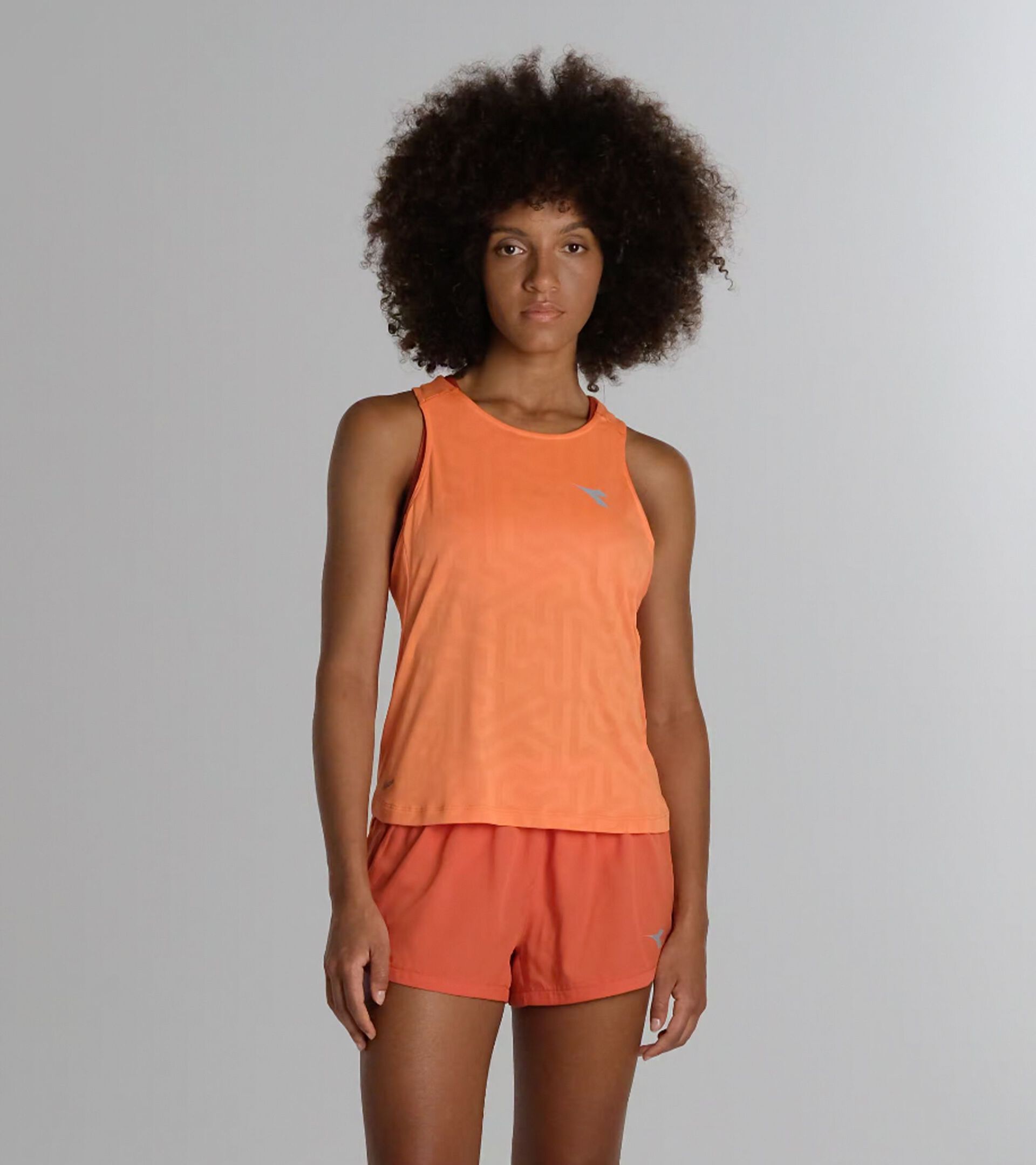 Running tank - Coolcore light fabric - Women’s L. SUPER LIGHT TANK ORANGE NECTARINE - Diadora