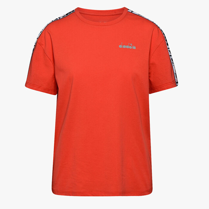 L. SS T-SHIRT PLUS BE ONE, LIVELY HIBISCUS RED, large