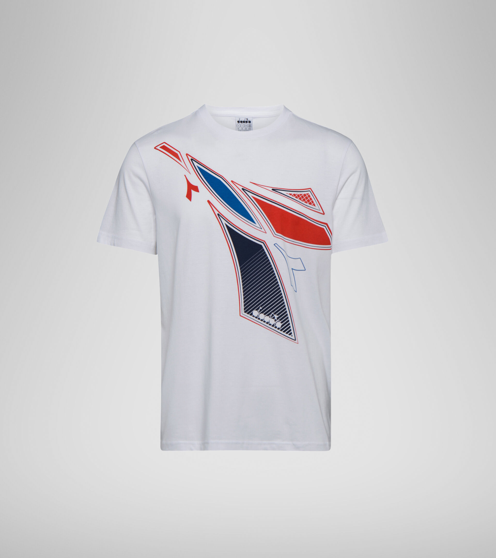 T-shirt - Men T-SHIRT SS FREGIO CLUB OPTICAL WHITE - Diadora