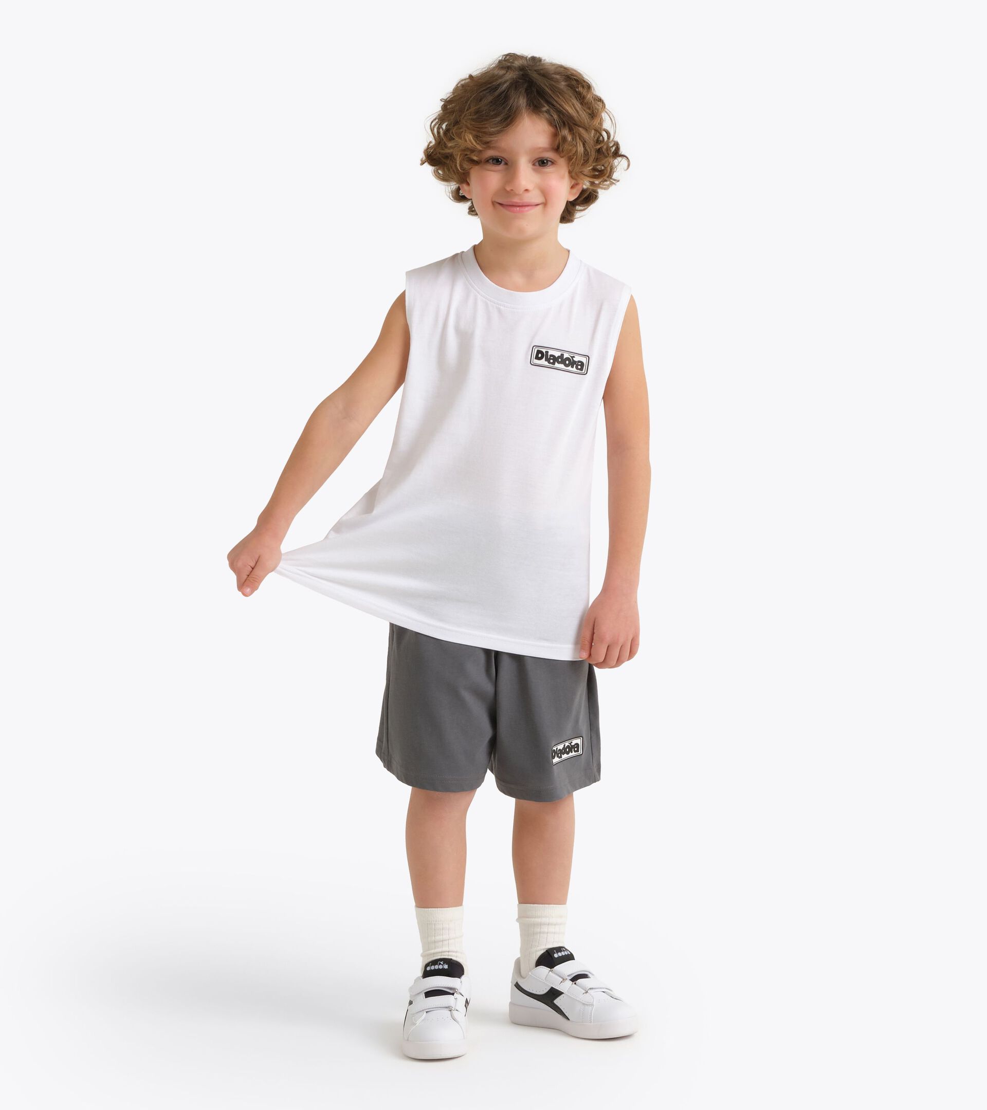 Conjunto deportivo - Camiseta sin mangas y pantal&oacute;n corto - Ni&ntilde;o
 JB. SET ESS. SPORTS SL BLANCO VIVO - Diadora