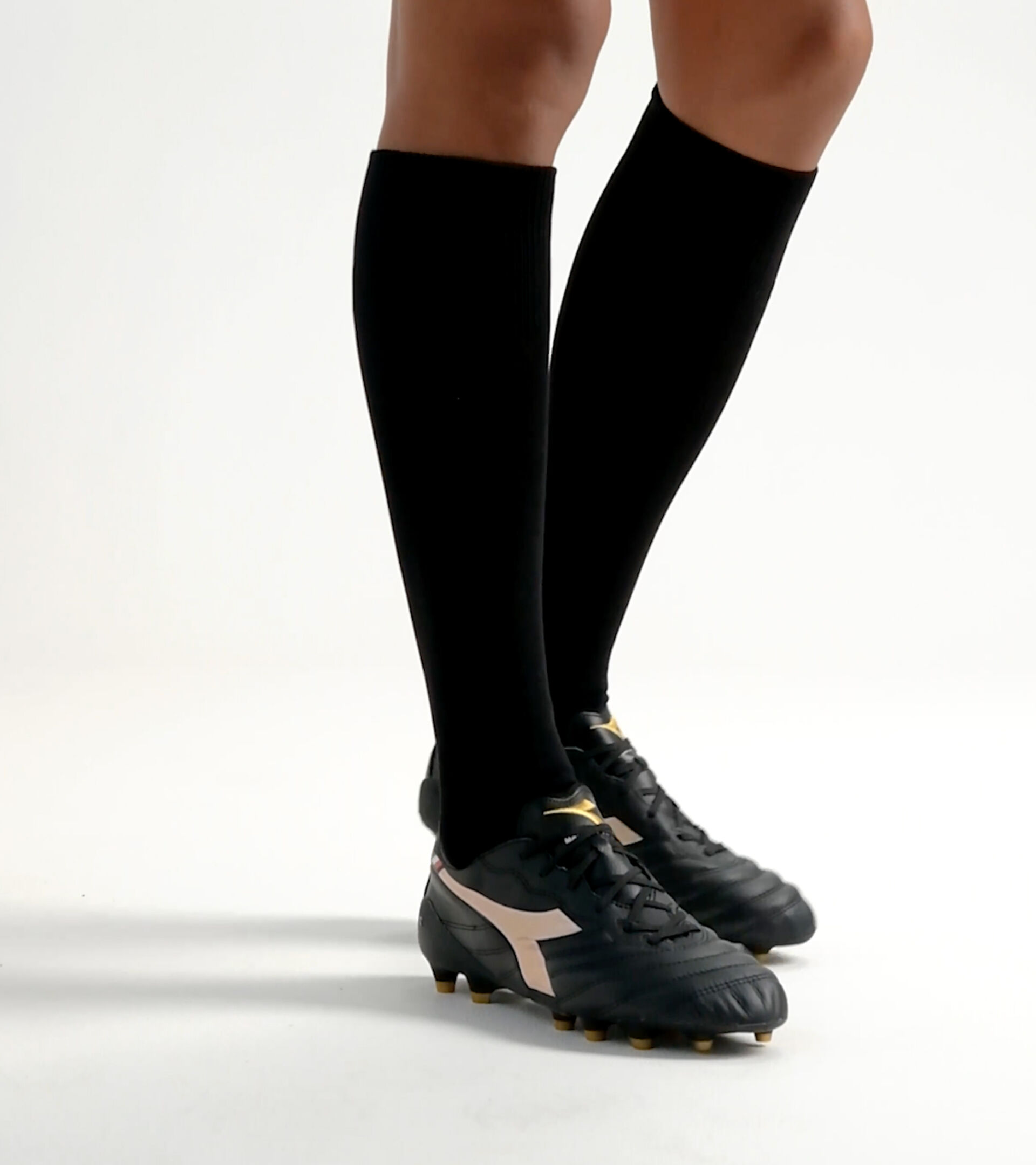 Football boots Made in Italy - Men BRASIL ELITE2 TECH ITA LPX BLACK/GOLD - Diadora