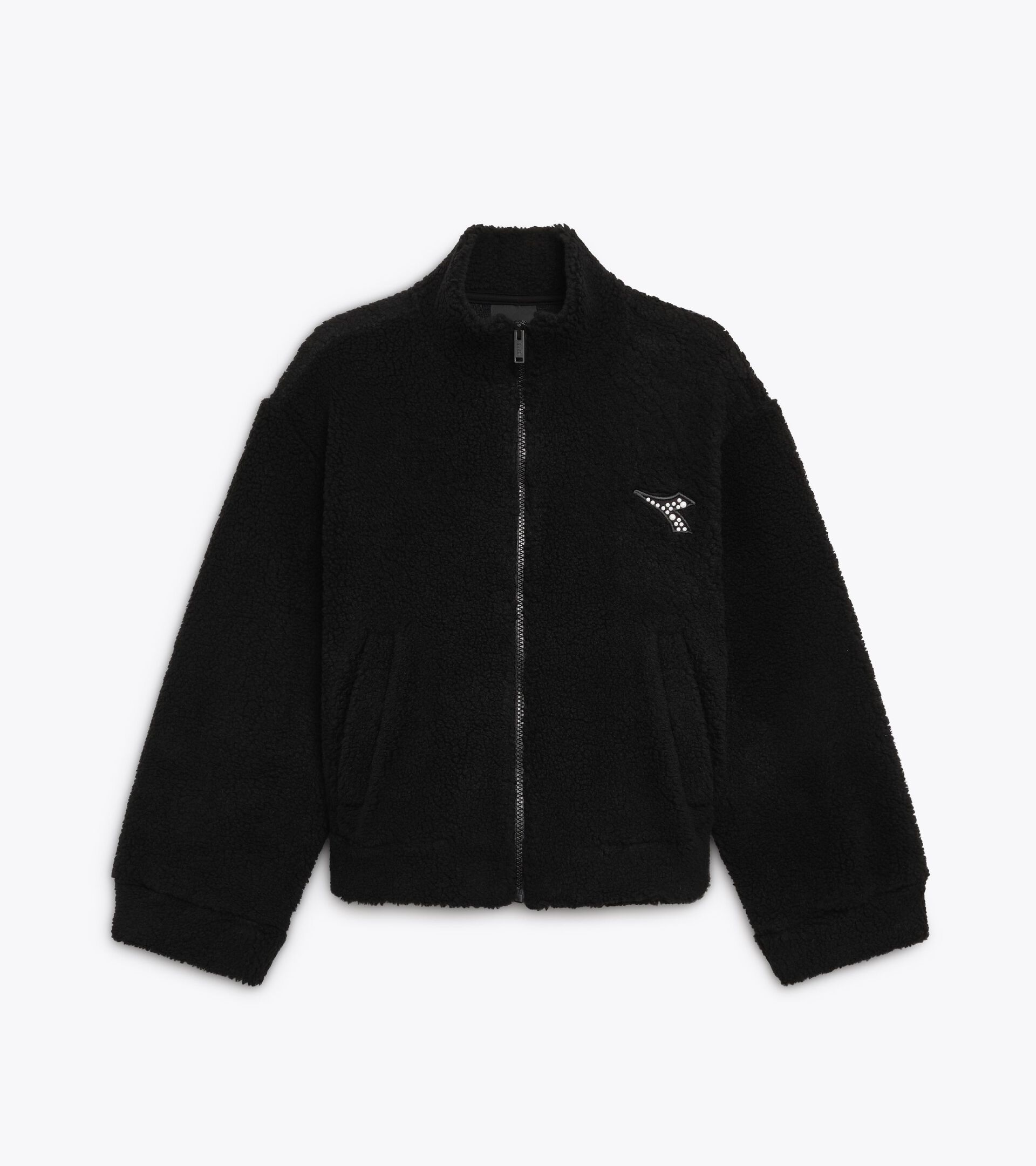 Sweatjacke Teddy - M&auml;dchen JG. TEDDY FZ RHINESTONE SCHWARZ - Diadora