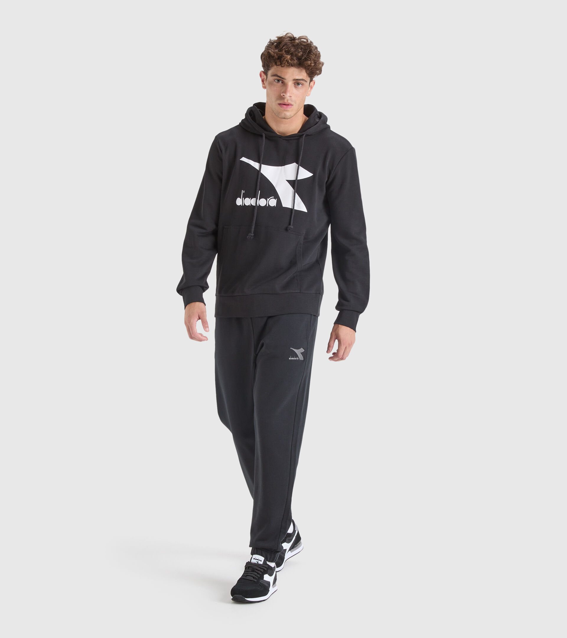 Sudadera deportiva con capucha - Hombre HOODIE CHROMIA NEGRO - Diadora