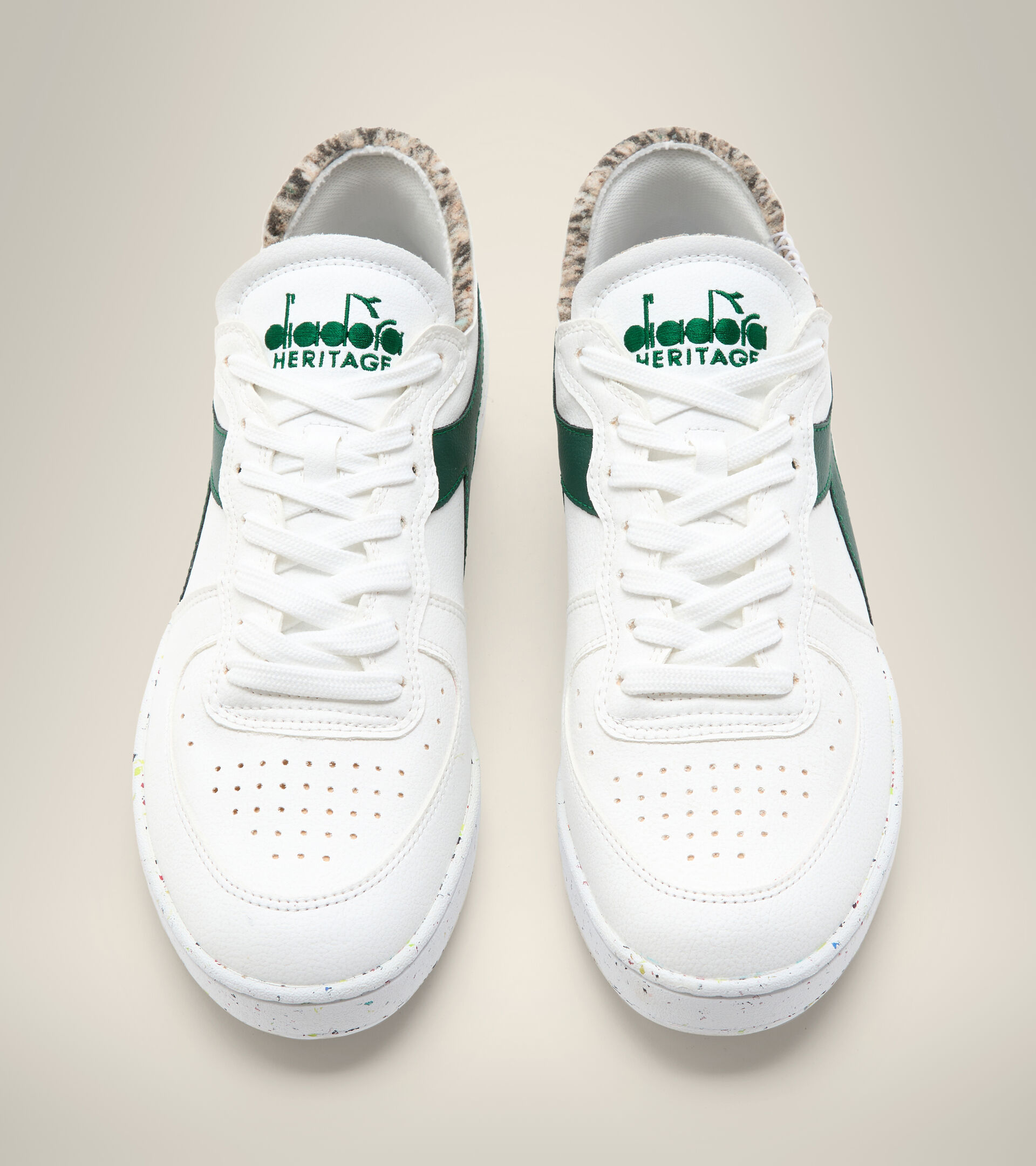 Heritage shoe - Unisex MI BASKET ROW CUT 2030 GREEN BISTRO - Diadora
