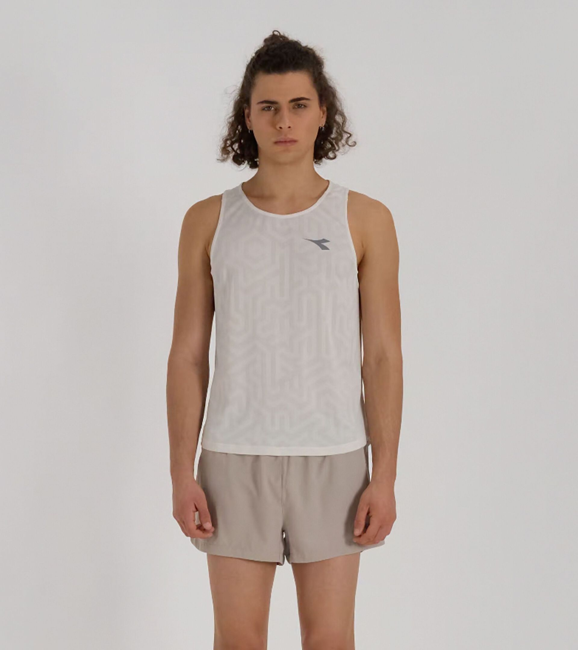 Running tank - Coolcore light fabric - Men’s SUPER LIGHT TANK WHISPER WHITE - Diadora