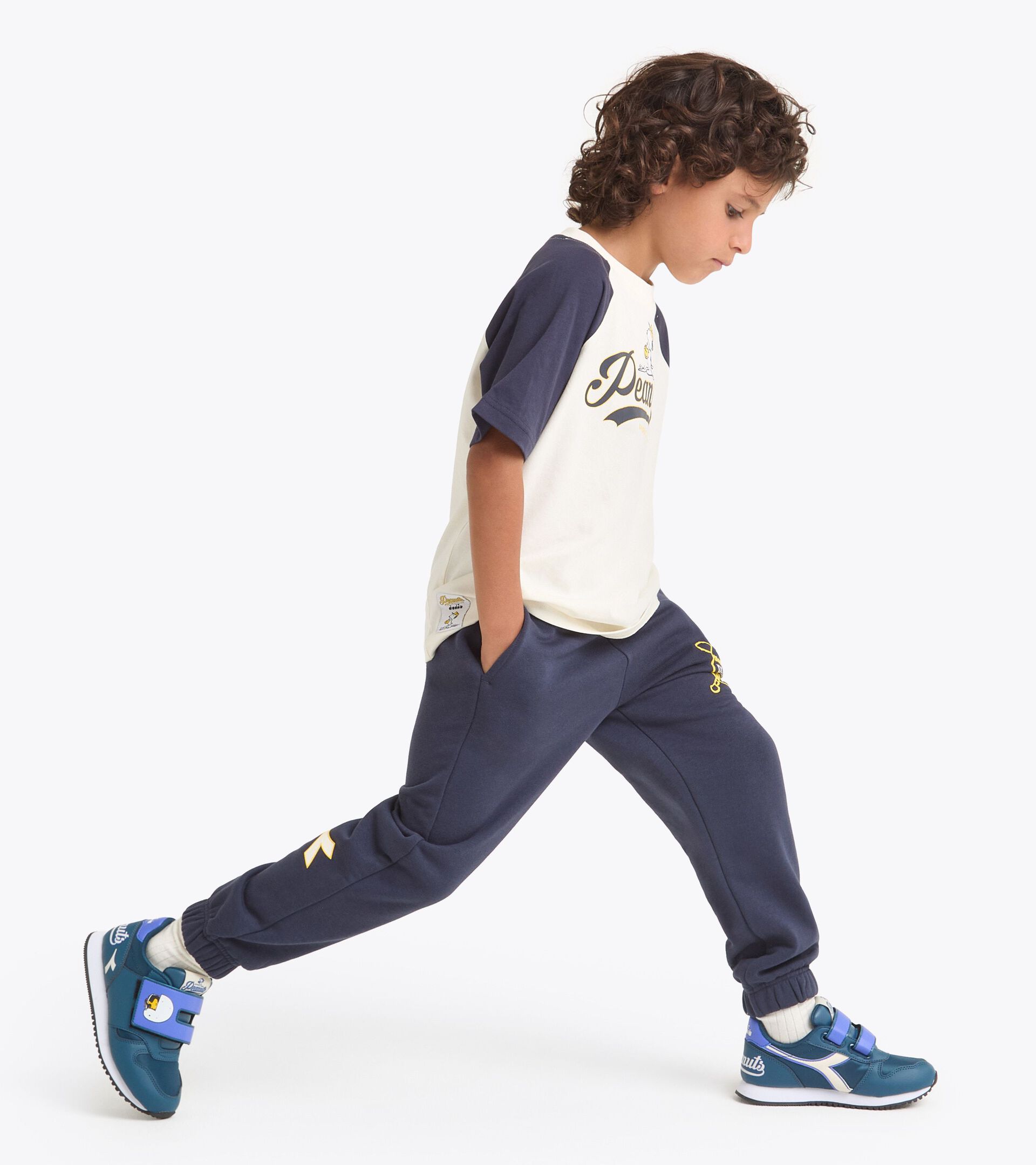 Pantalón de chándal Peanuts de estilo universitario - Niños y niñas  JU. PANTS PEANUTS AZUL NOCHE - Diadora