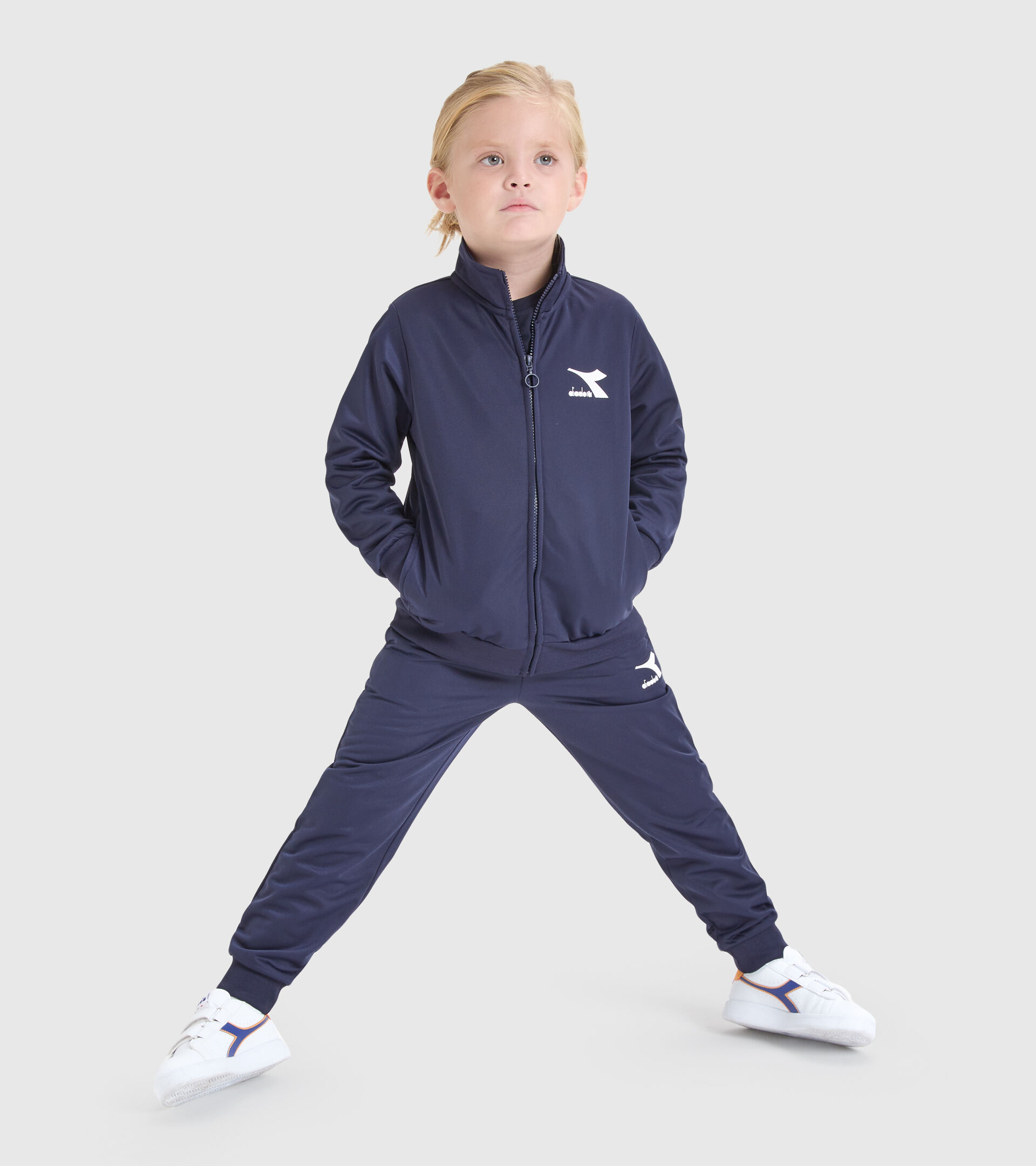 Sports tracksuit - Kids JU.TRACKSUIT FZ CHROMIA CLASSIC NAVY - Diadora
