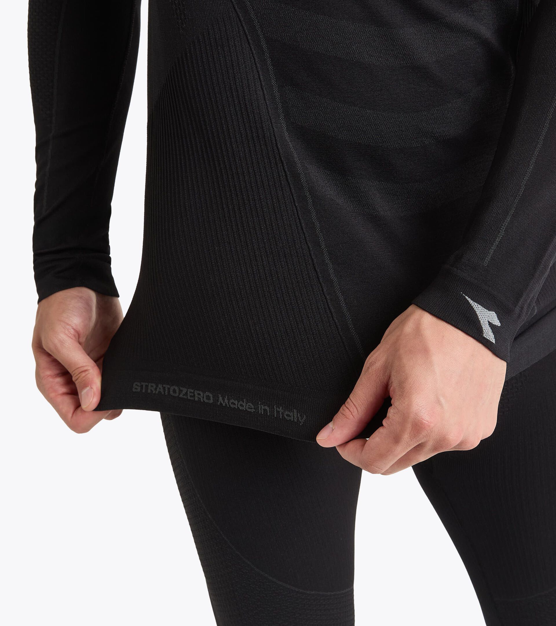 Made In Italy technical turtleneck - Running - Men’s LS TURTLE NECK STRATOZERO BLACK - Diadora