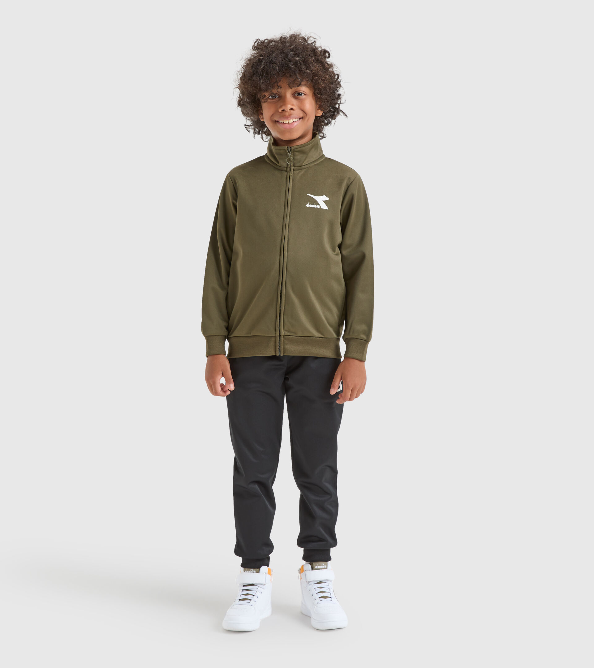 Tuta sportiva - Bambini/e JU.TRACKSUIT FZ CHROMIA VERDE KIWI - Diadora