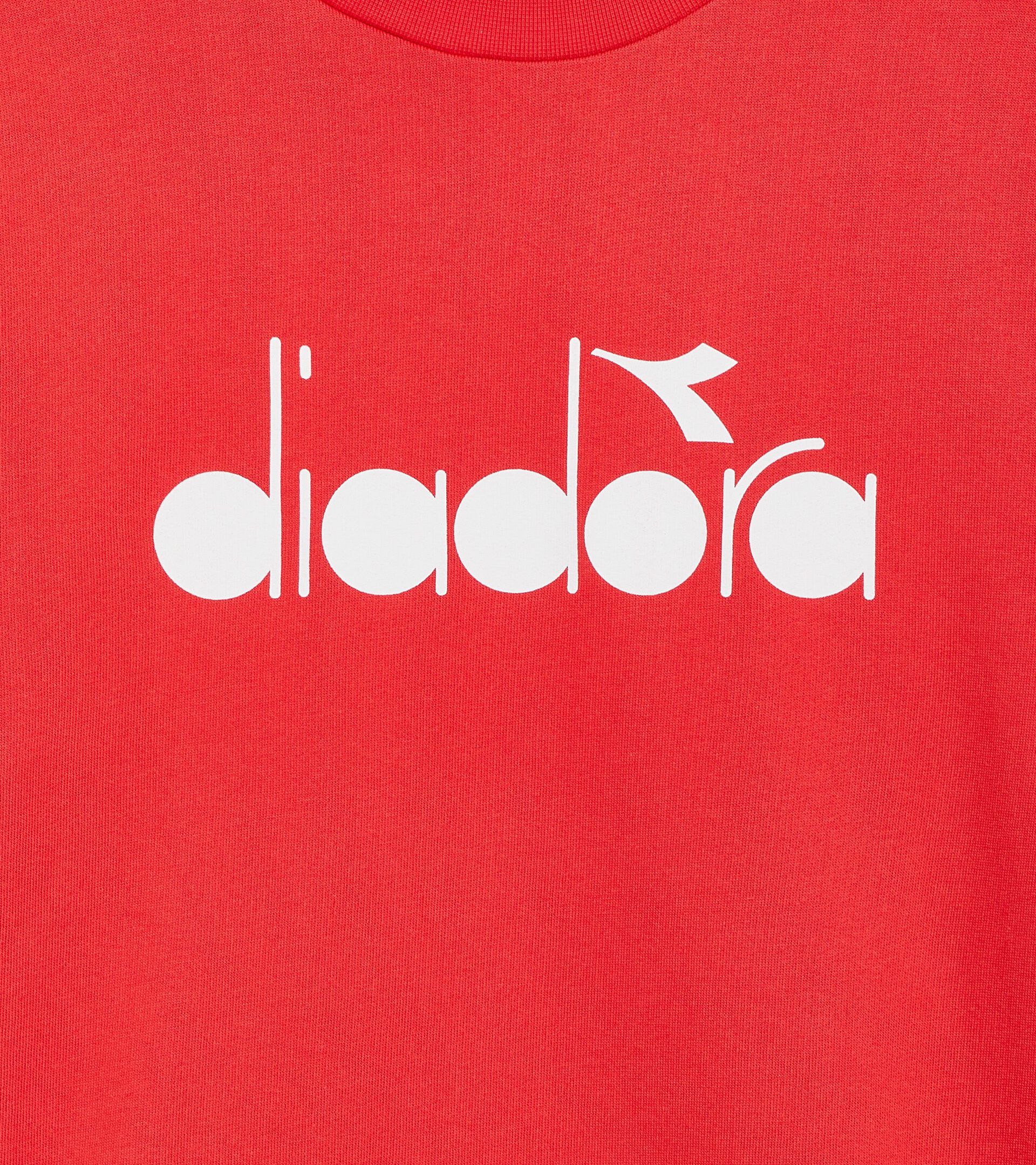 Sweat-shirt de sport - Made in Italy - Gender Neutral SWEATSHIRT CREW LOGO ROUGE AIGRE DOUCE - Diadora