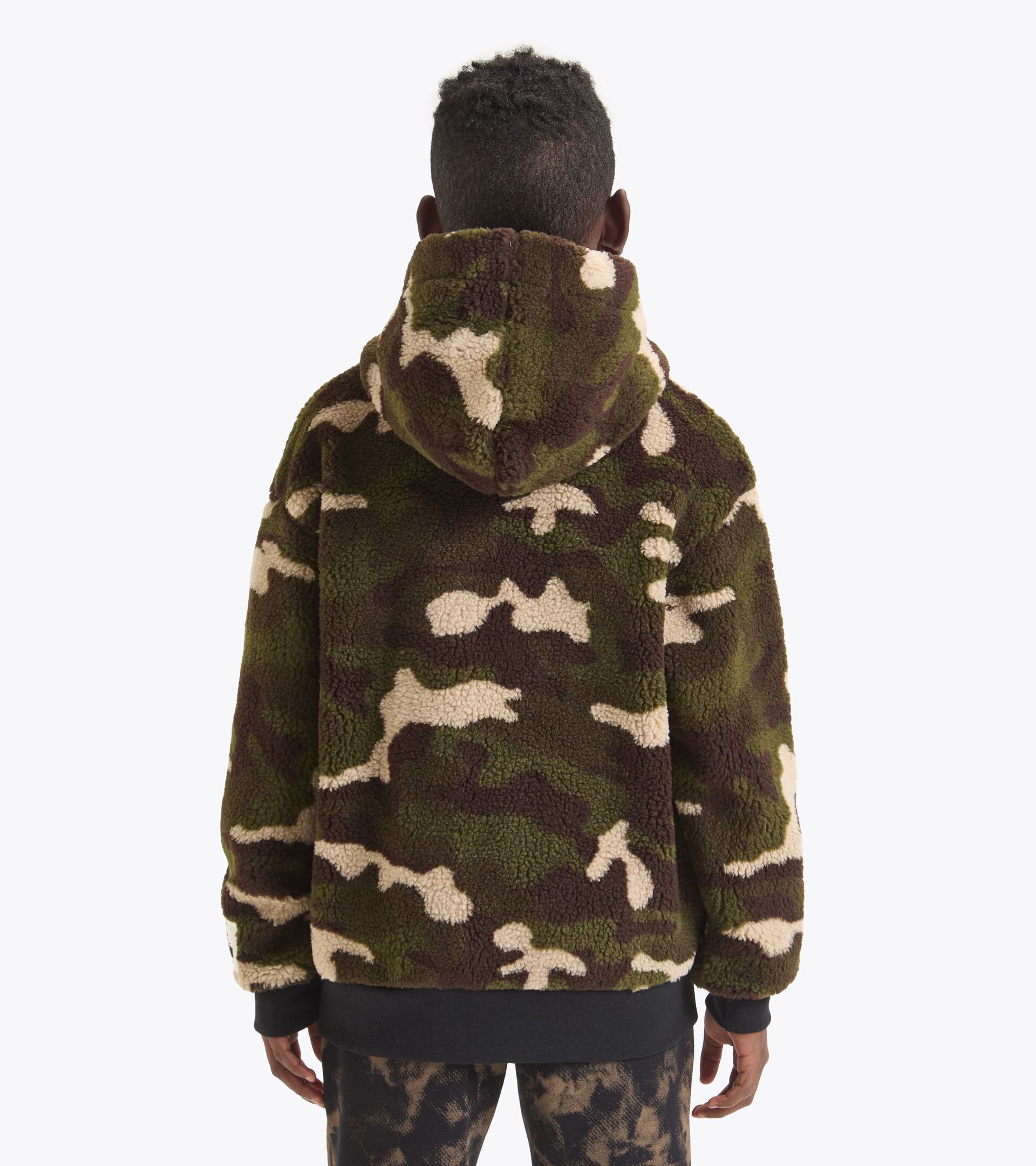 Felpa con cappuccio - Ragazzo
 JB. TEDDY FZ CAMO NERO/VERDE CAMOUFLAGE - Diadora