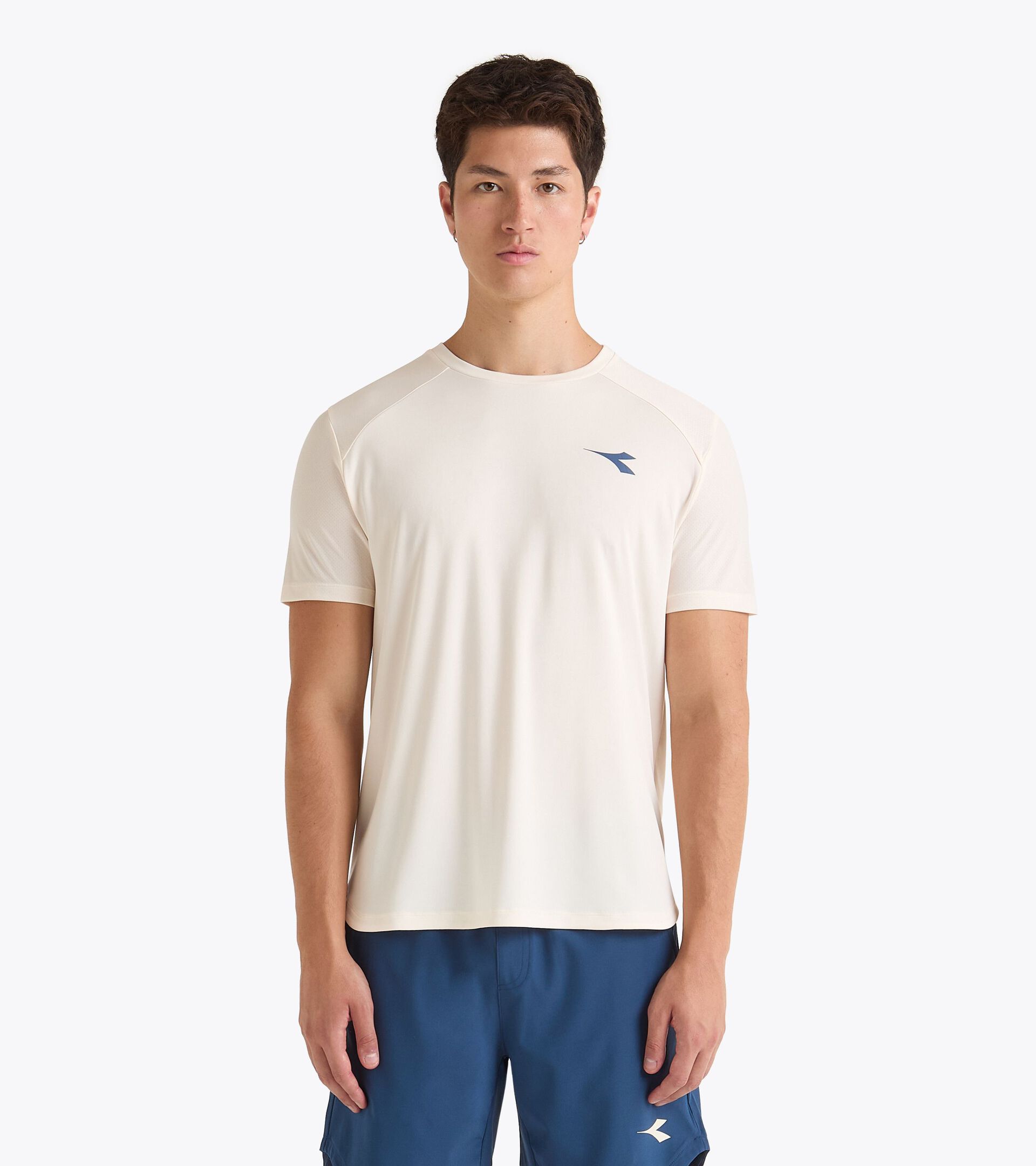 Tennis t-shirt - Men’s SS T-SHIRT TENNIS WHISPER WHITE - Diadora
