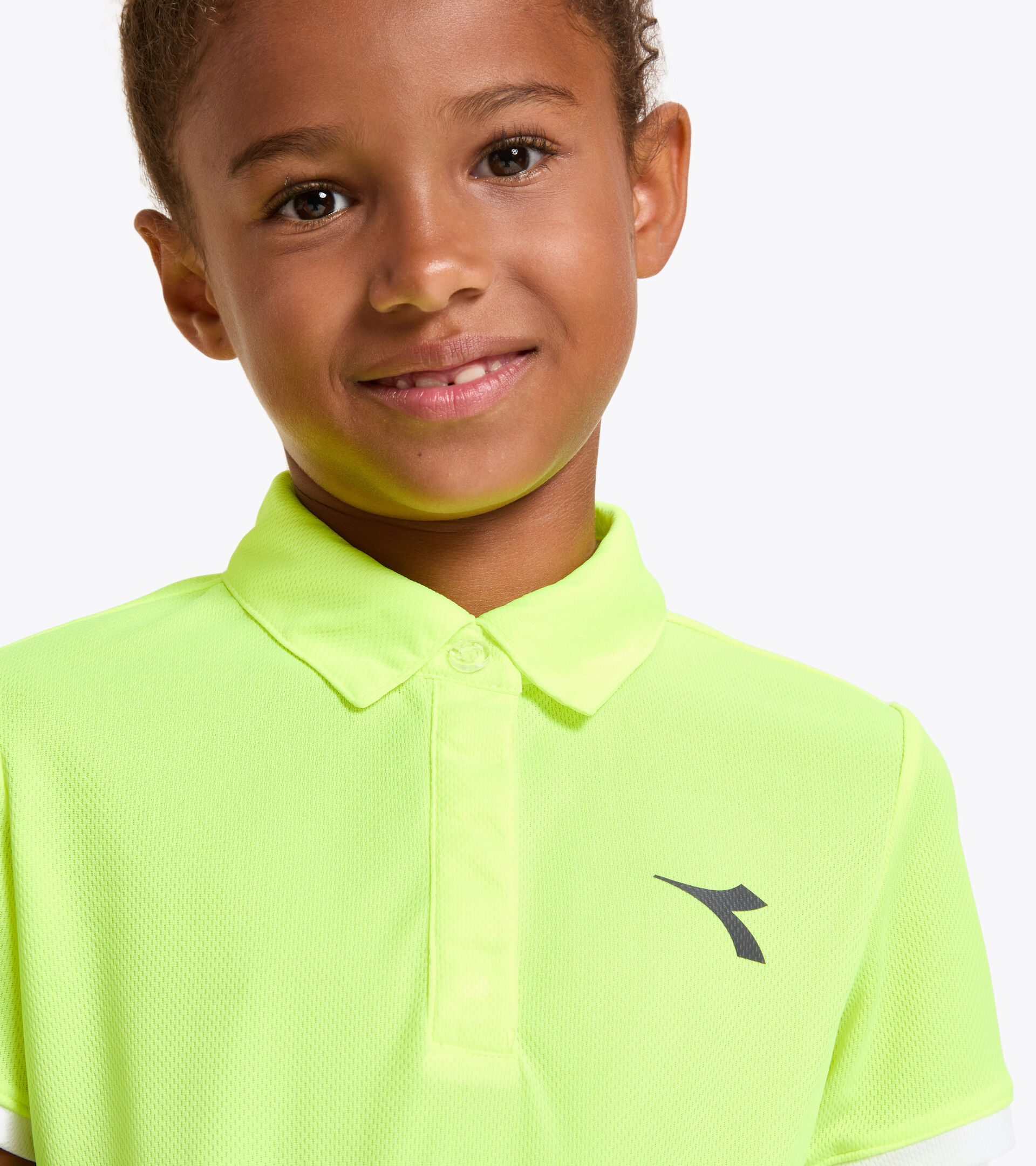 Tennis polo shirt - Junior G. POLO COURT FLUO YELLOW DD - Diadora