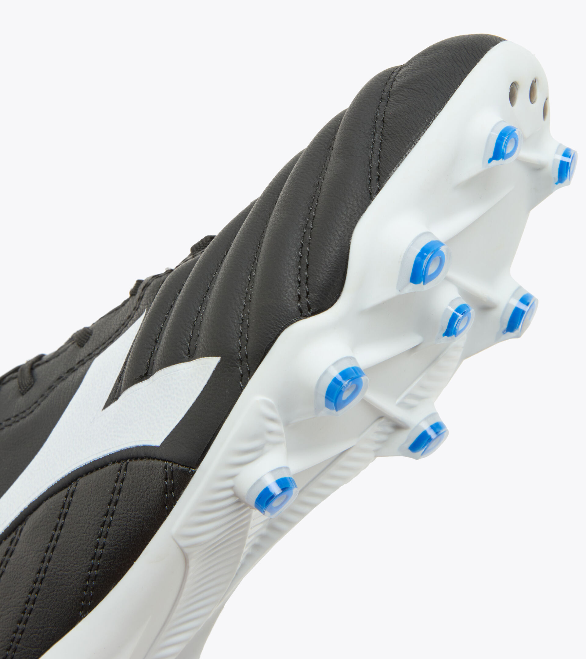 Firm ground football boots - Men’s BRASIL ELITE 2 LT LP12 BLACK/WHITE/ROYAL BLUE - Diadora