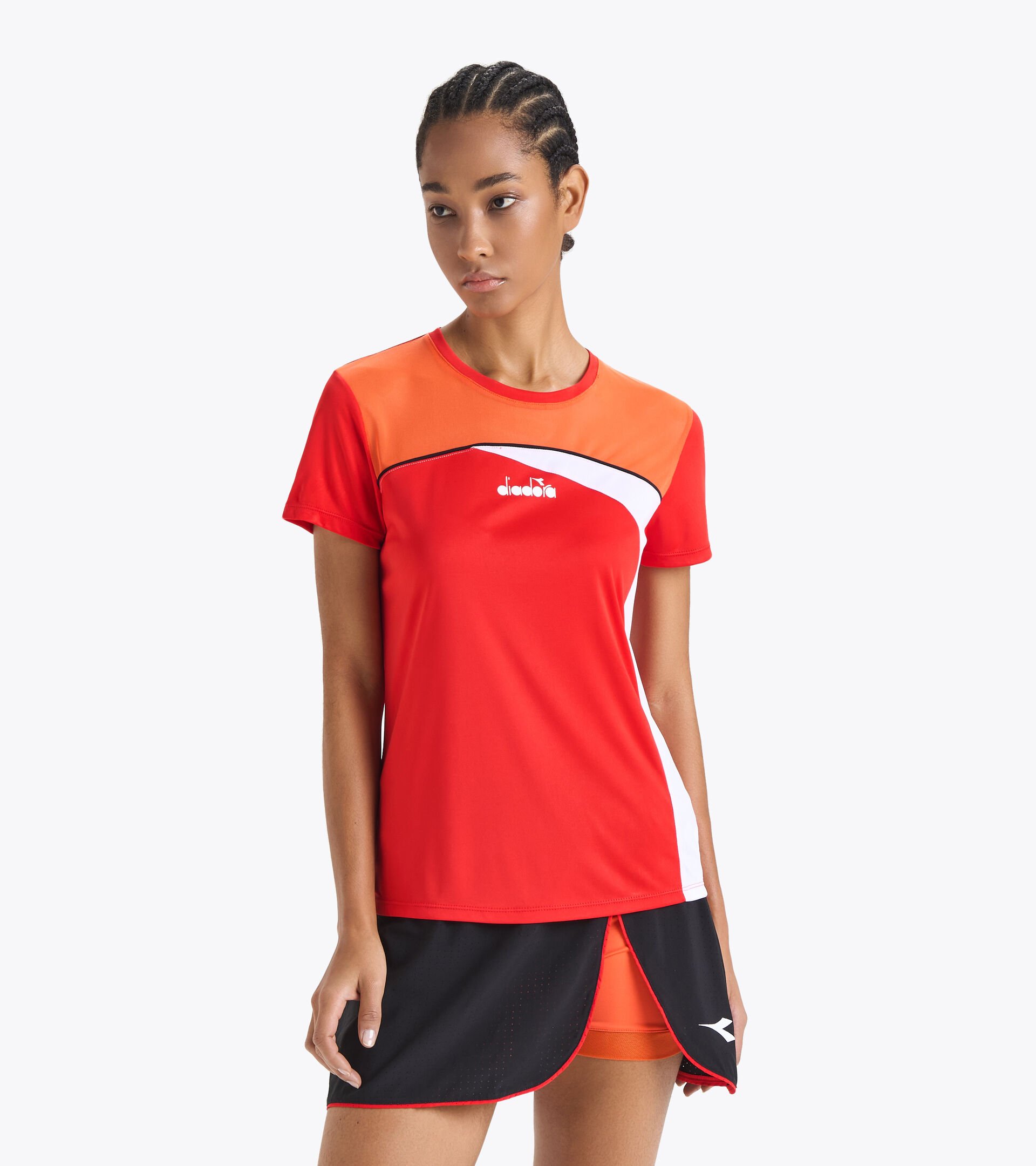 Tennis T-shirt - Women  L. SS T-SHIRT FER.RED ITALY - Diadora