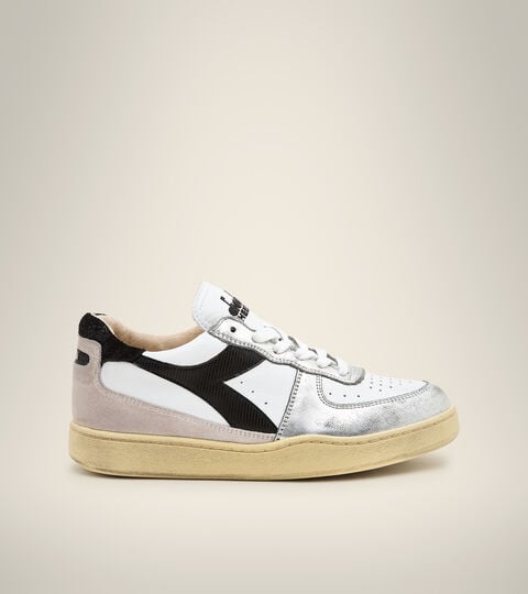 Made in Italy Heritage Shoe - Unisex MI BASKET LOW METAL USED BLANCHE - Diadora