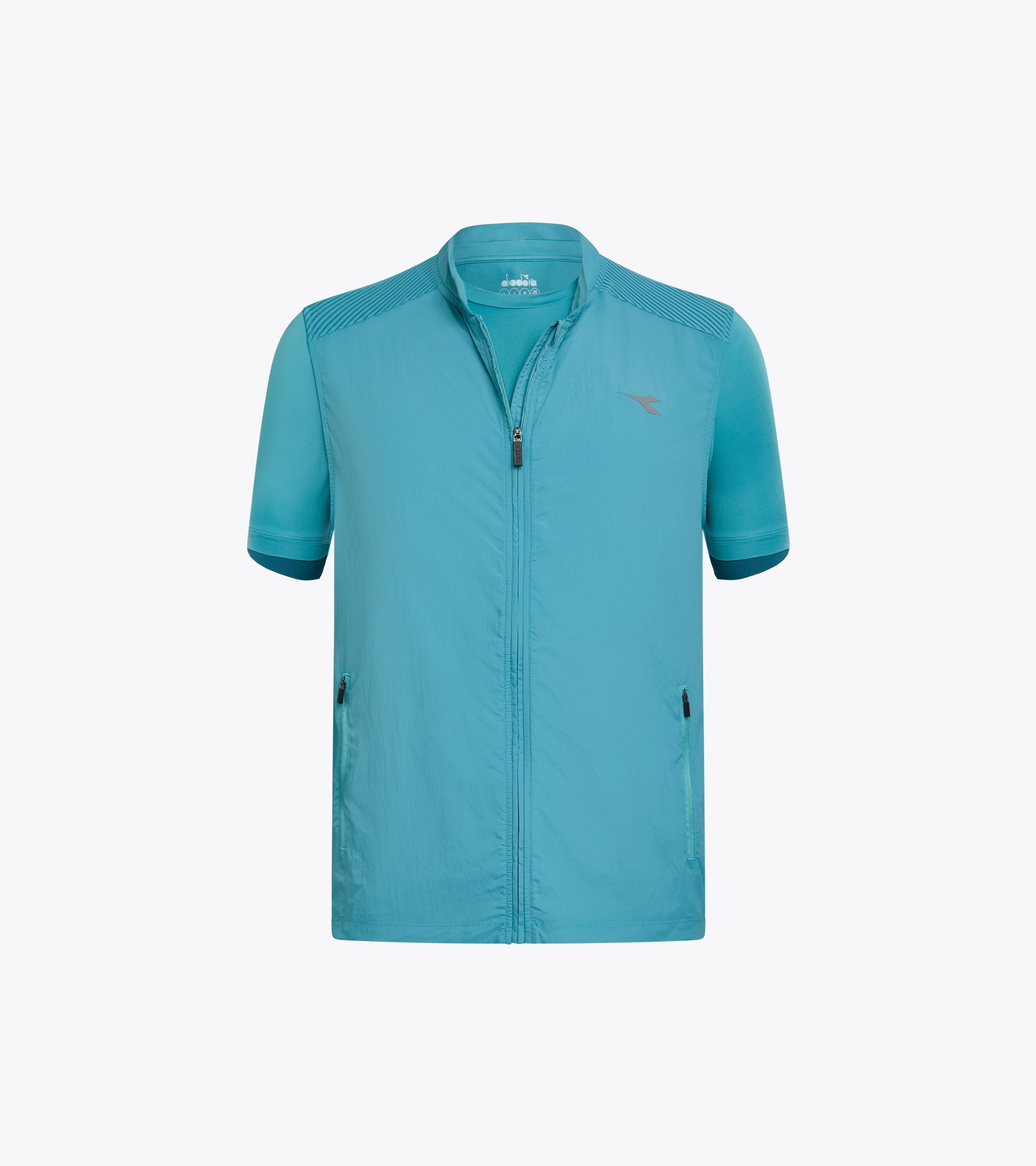 Diadora Crew Felpa Uomo Girocollo In Cotone - Logo 5 Palle - Tinta Unita - 3