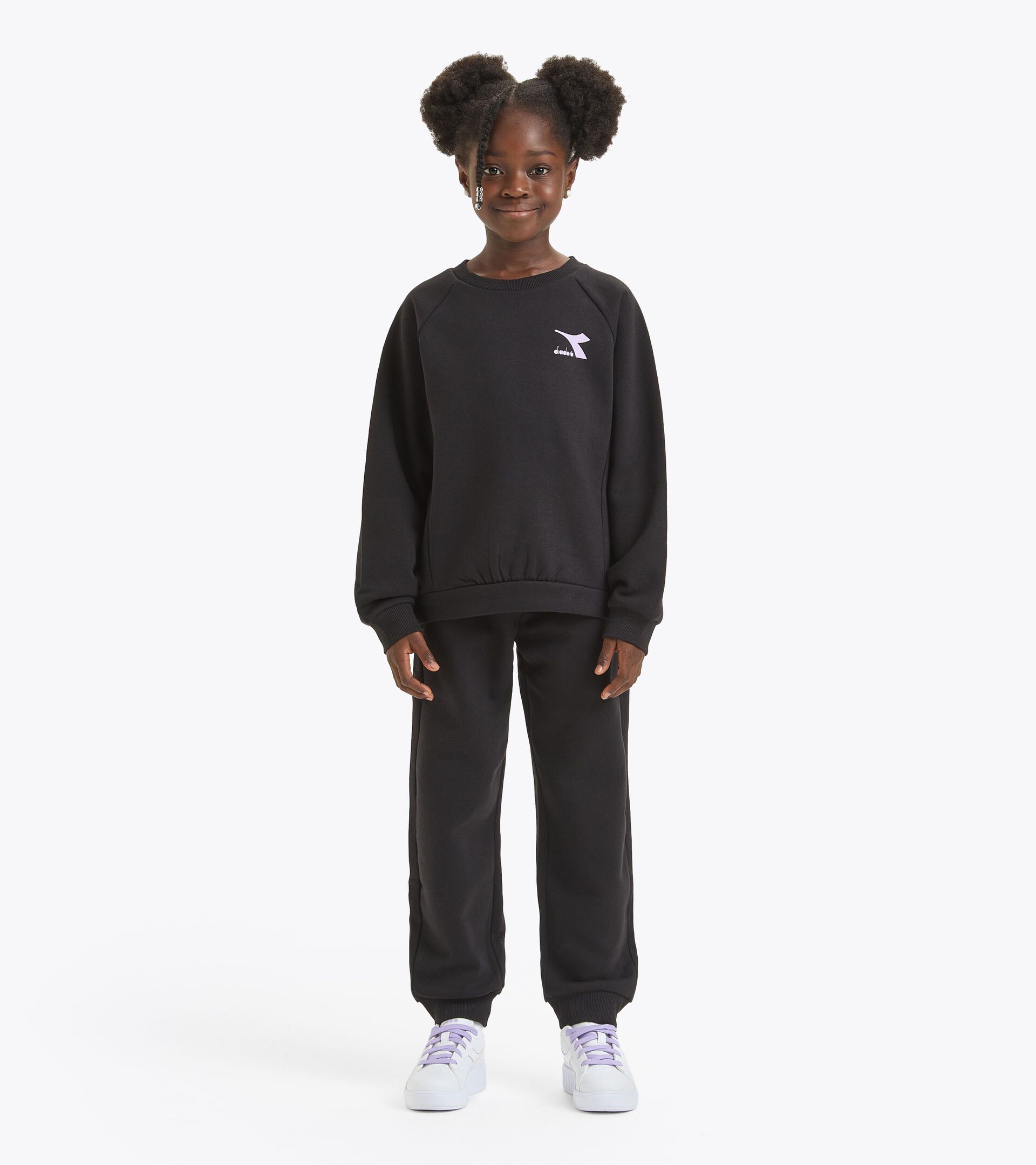 Sporty set - Girl JG. TRACKSUIT GLOSS BLACK - Diadora