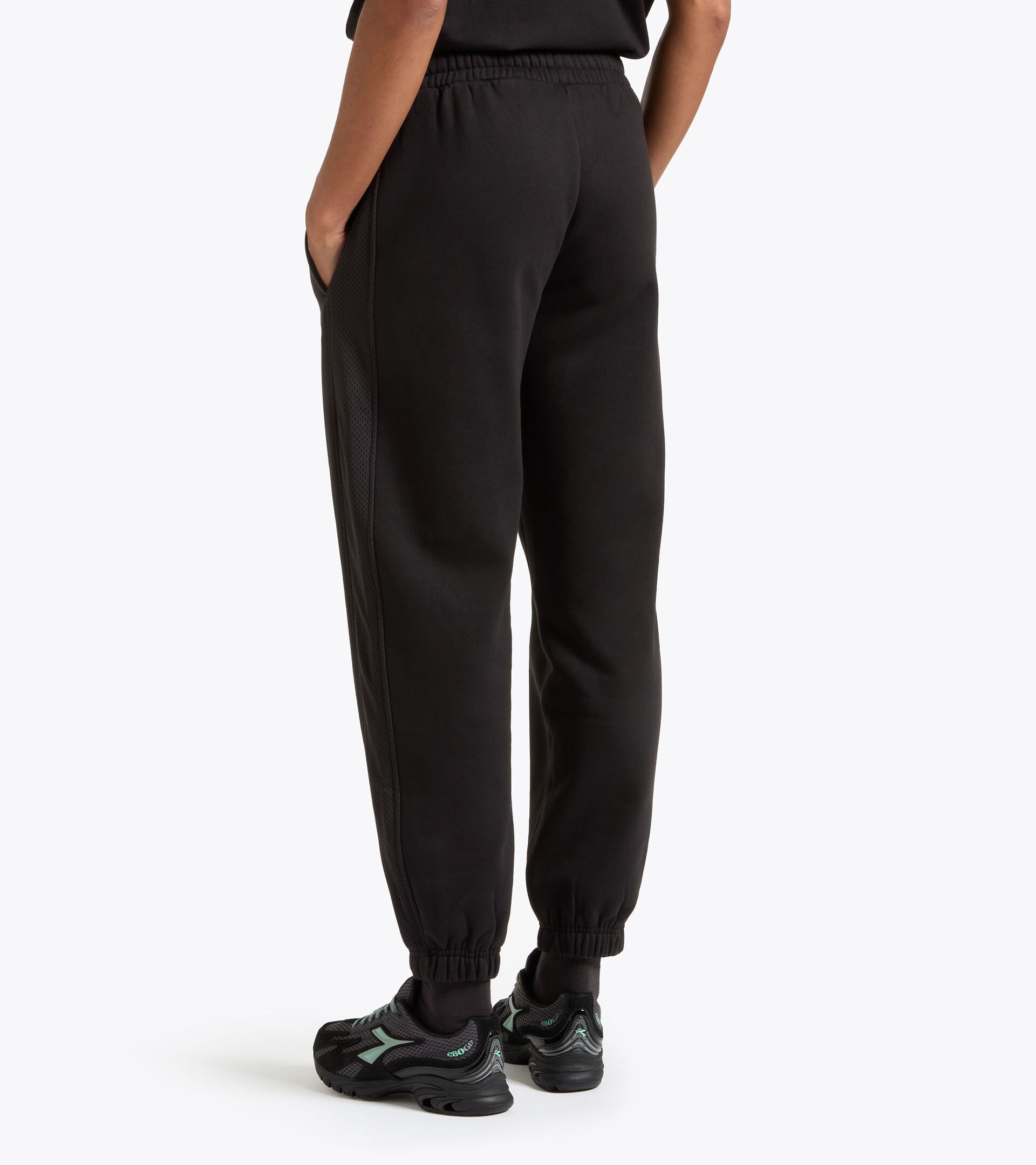 Trousers - Regular fit - Women's L. PANTS LOGO (BR) BLACK - Diadora