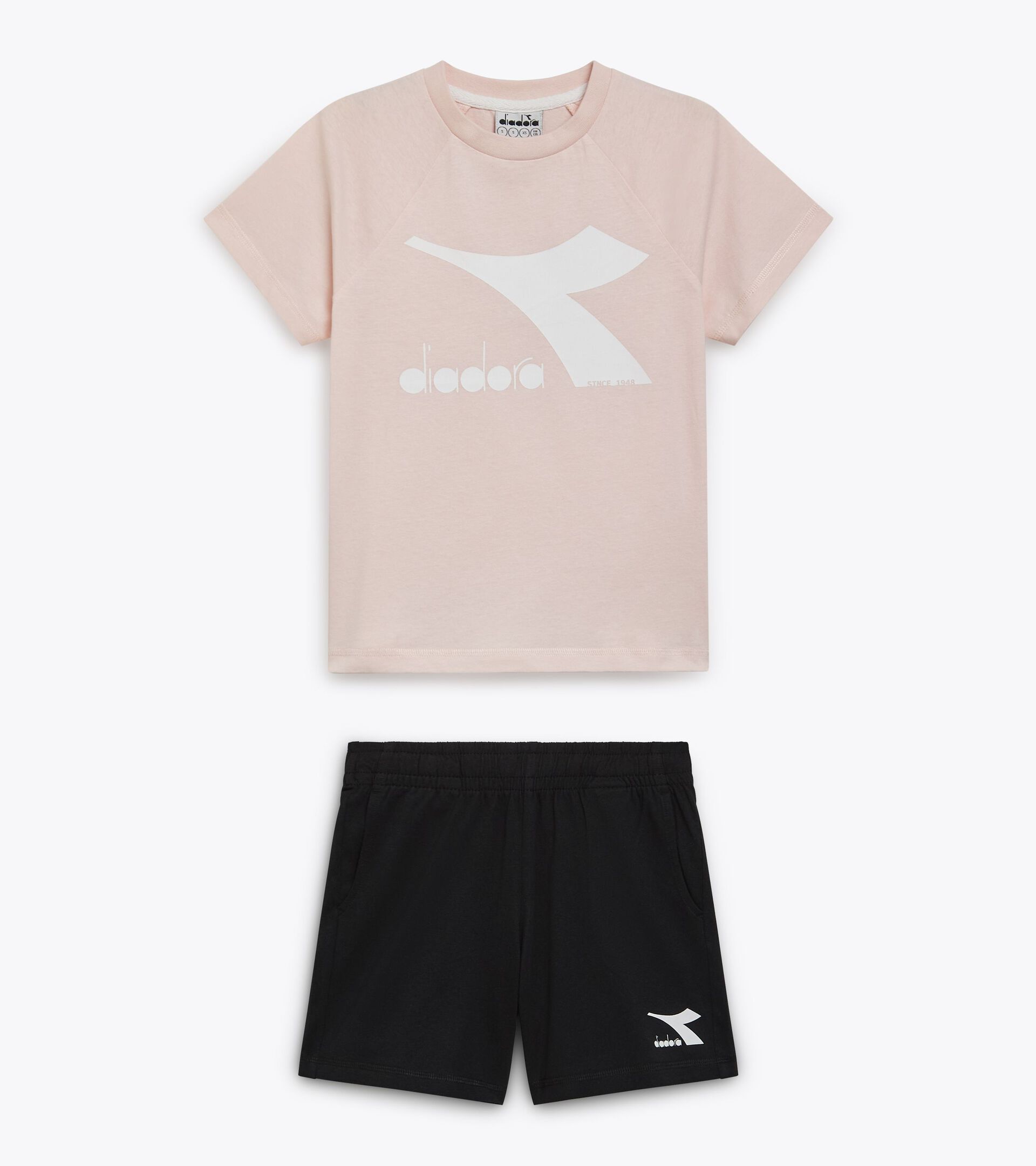 Sport-Set - T-Shirt und Shorts - unisex - Jungen/Mädchen JU. SET SS CORE ROSEN HARTRIEGEL - Diadora