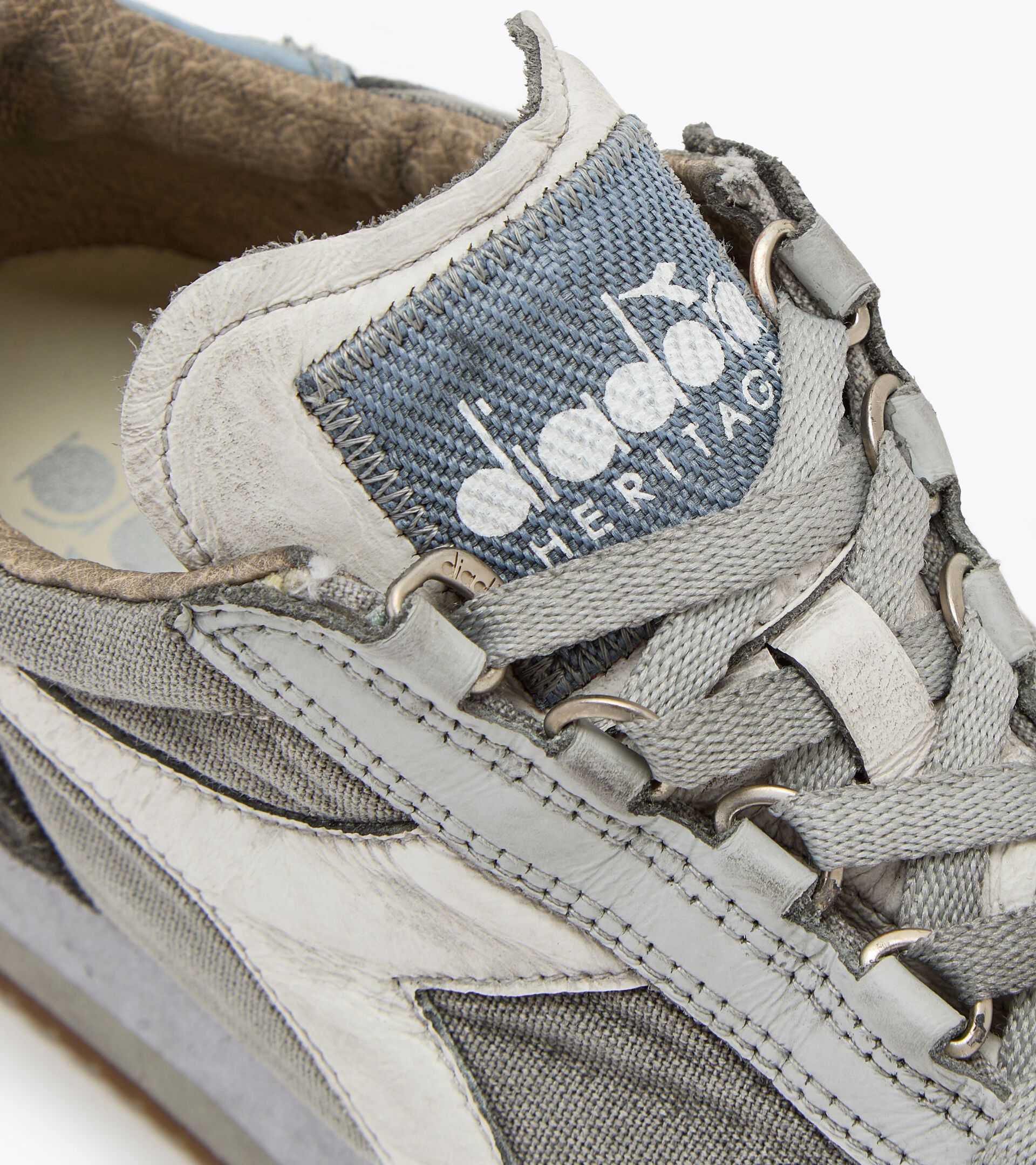 Heritage shoe - Unisex EQUIPE H DIRTY STONE WASH EVO ZINC SATIN - Diadora
