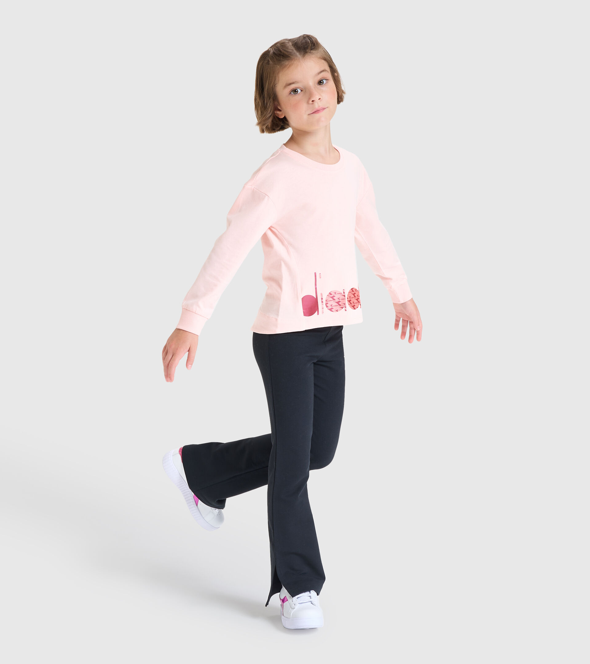 T-shirt à manches longues - Garçon JG.T-SHIRT LS TWINKLE ROSE VOILEE - Diadora