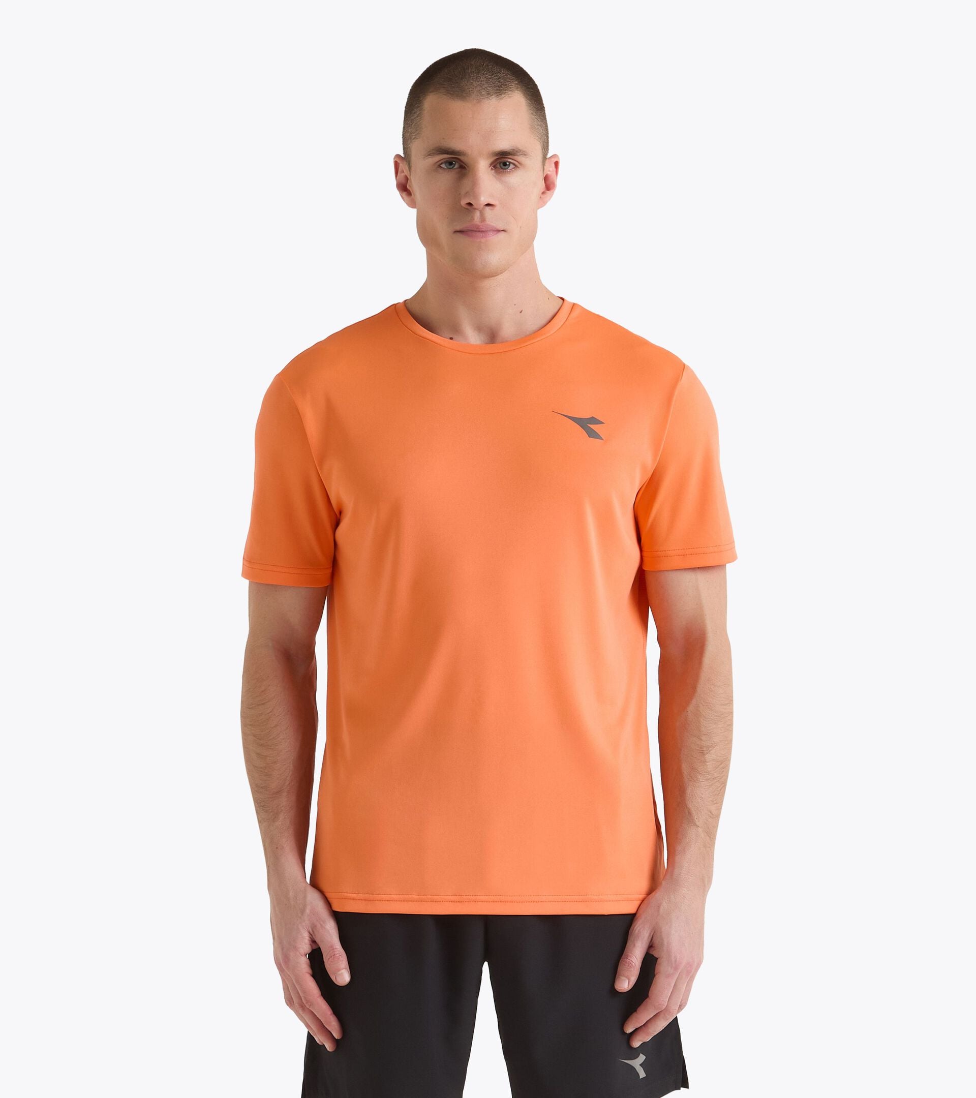 Sports t-shirt - Men RUN SS T-SHIRT ORANGE NECTARINE - Diadora