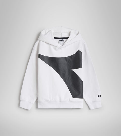 JB.HOODIE POWER LOGO, OPTICAL WHITE Sports sweatshirt with maxi-logo - Boys JB.HOODIE POWER LOGO OPTICAL WHITE - Diadora
