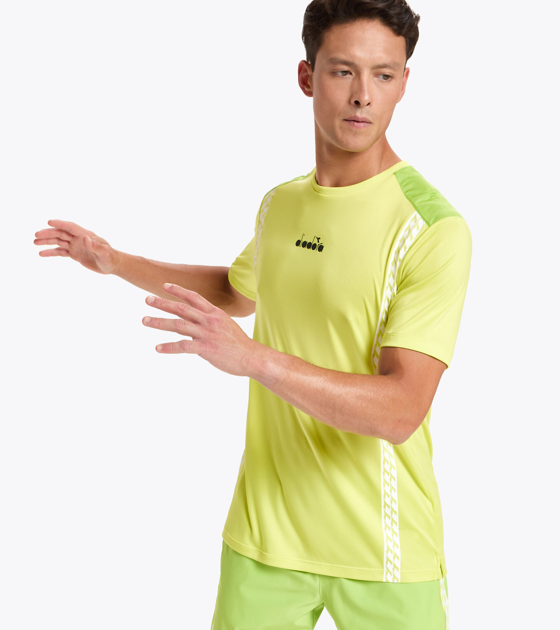 Tennis T-shirt - Men SS T-SHIRT CHALLENGE GREEN SPRING - Diadora