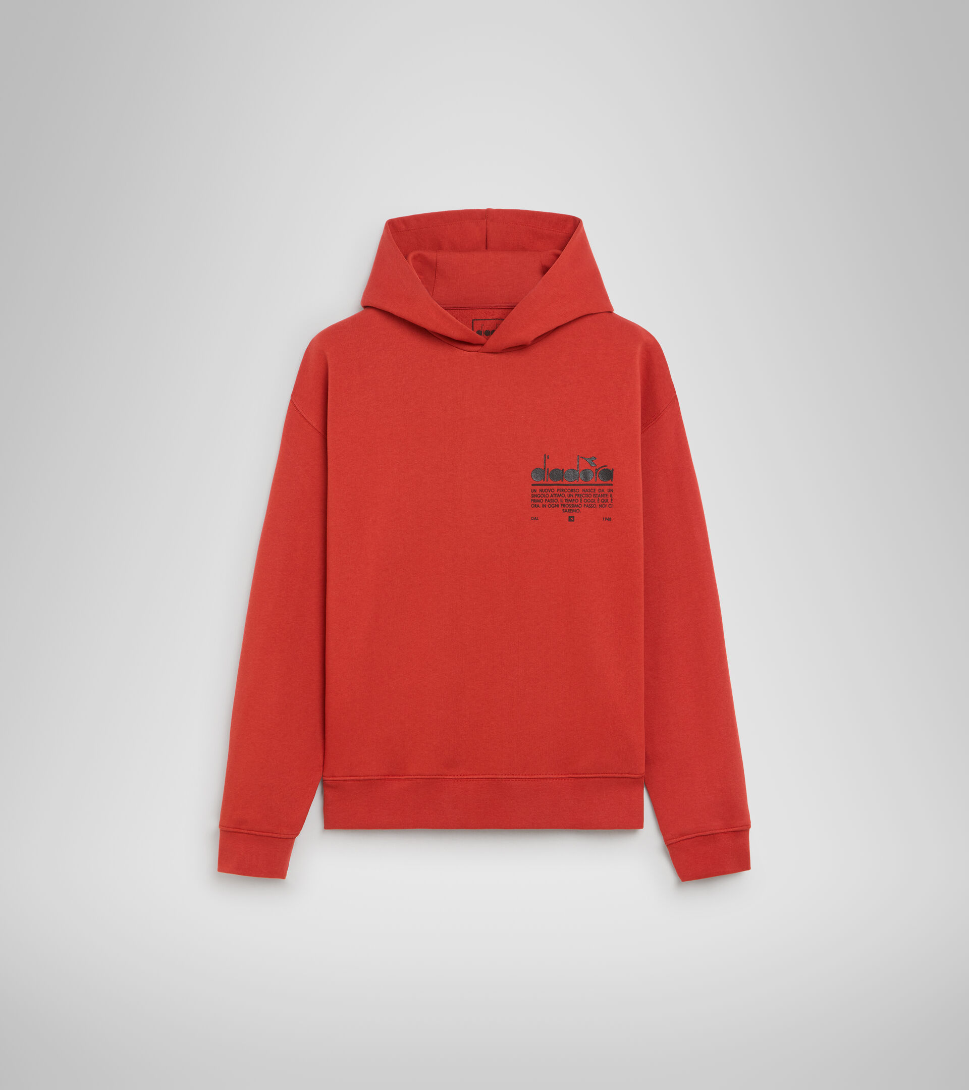 Sweatshirt aus Baumwolle mit Kapuze - Unisex HOODIE MANIFESTO BOSSA NOVA BRAUN - Diadora