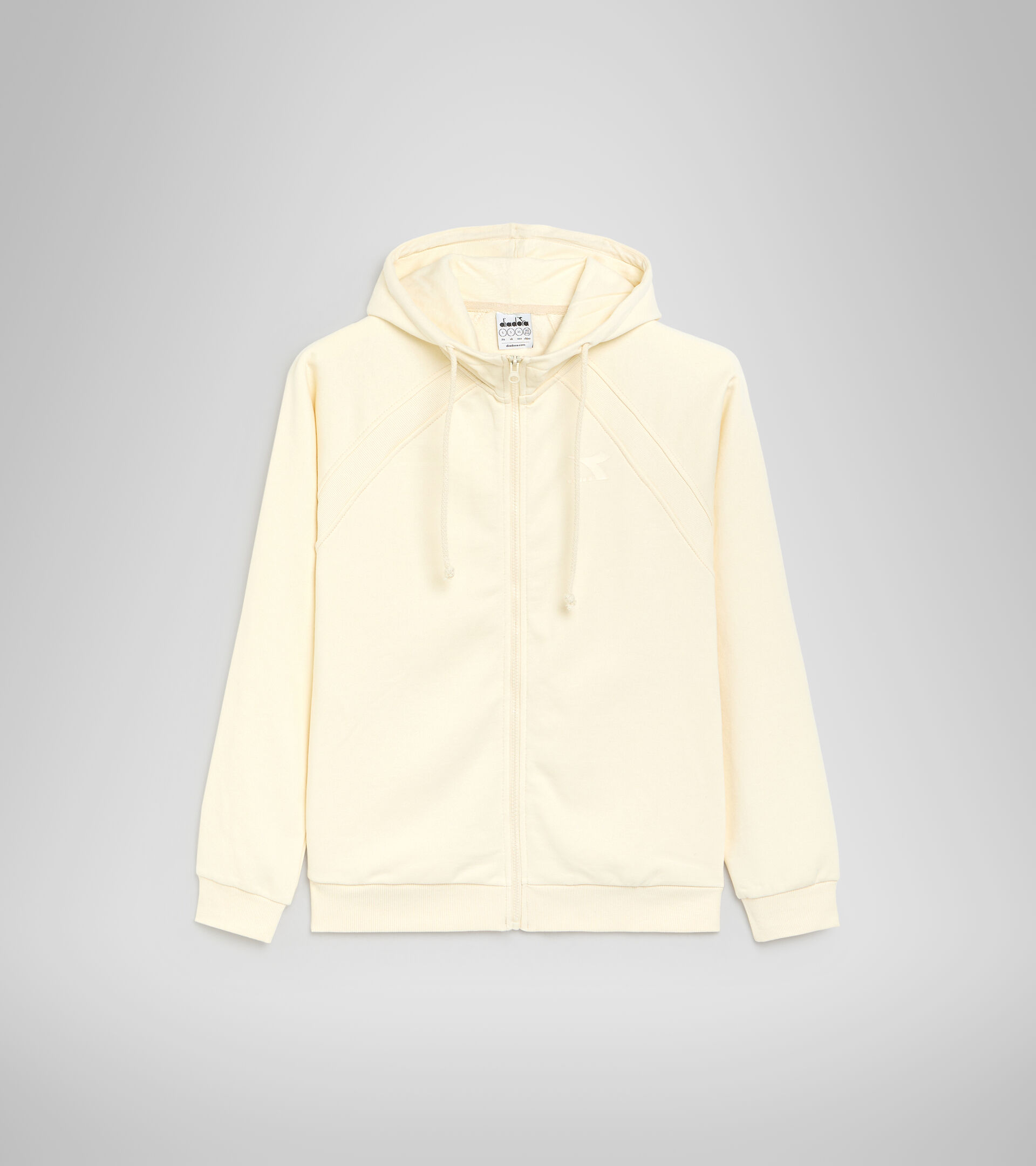 Felpa con cappuccio - Donna L.HOODIE FZ CHROMIA BIANCO ANTICO - Diadora