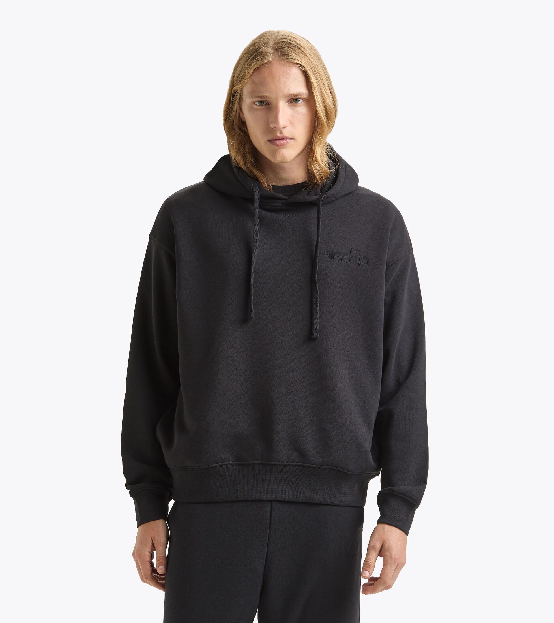 Sudadera con capucha - Gender neutral HOODIE ATHL. LOGO NEGRO - Diadora