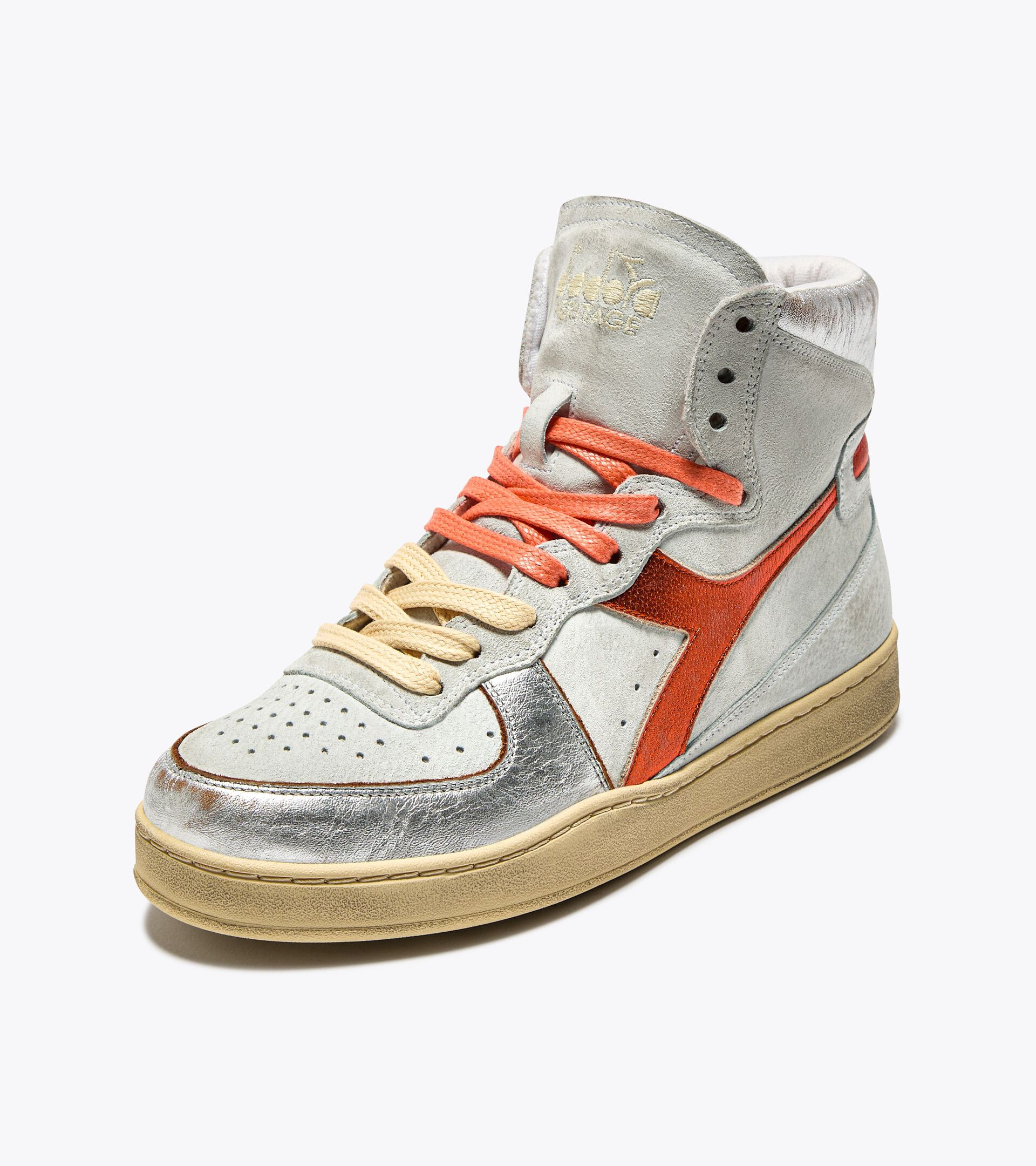 Chaussures Heritage - Femme MI BASKET METAL PIGSKIN USED WN BIANCO/ARANCIO NASTURZIO - Diadora