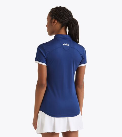 L. POLO COURT, SALTIRE NAVY Tennis polo shirt - Women L. POLO COURT SALTIRE NAVY - Diadora