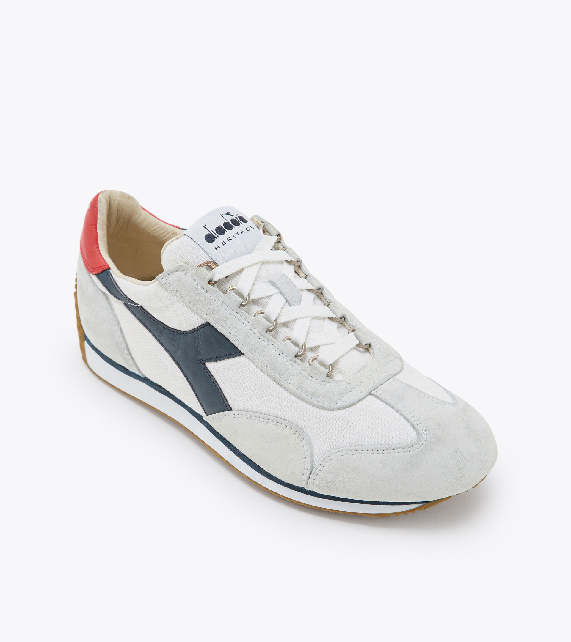 Heritage shoe - Unisex EQUIPE H CANVAS STONE WASH WHITE/BLUE DENIM - Diadora