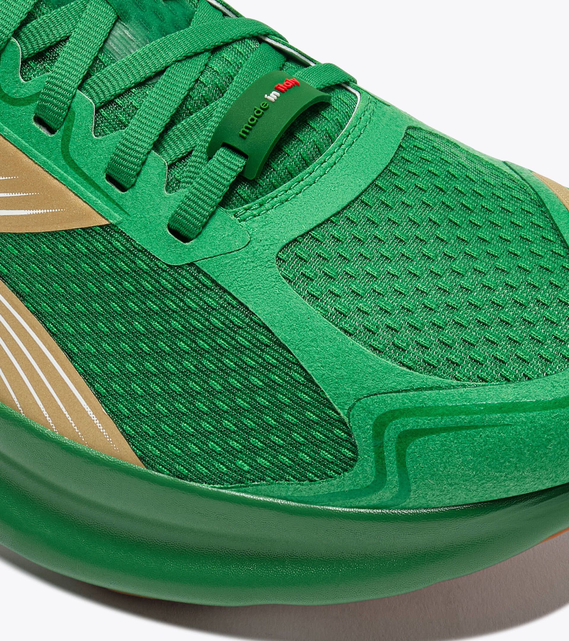 Laufschuh Made in Italy - Leichtigkeit und Cushioning - Für alle Geschlechter ATOMO STAR GREEN BEE/GOLD - Diadora