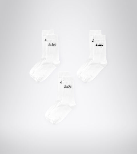 Mid socks pack - Three pair - Unisex U. MID PLAIN SOCKS 3-PACK OPTICAL WHITE - Diadora