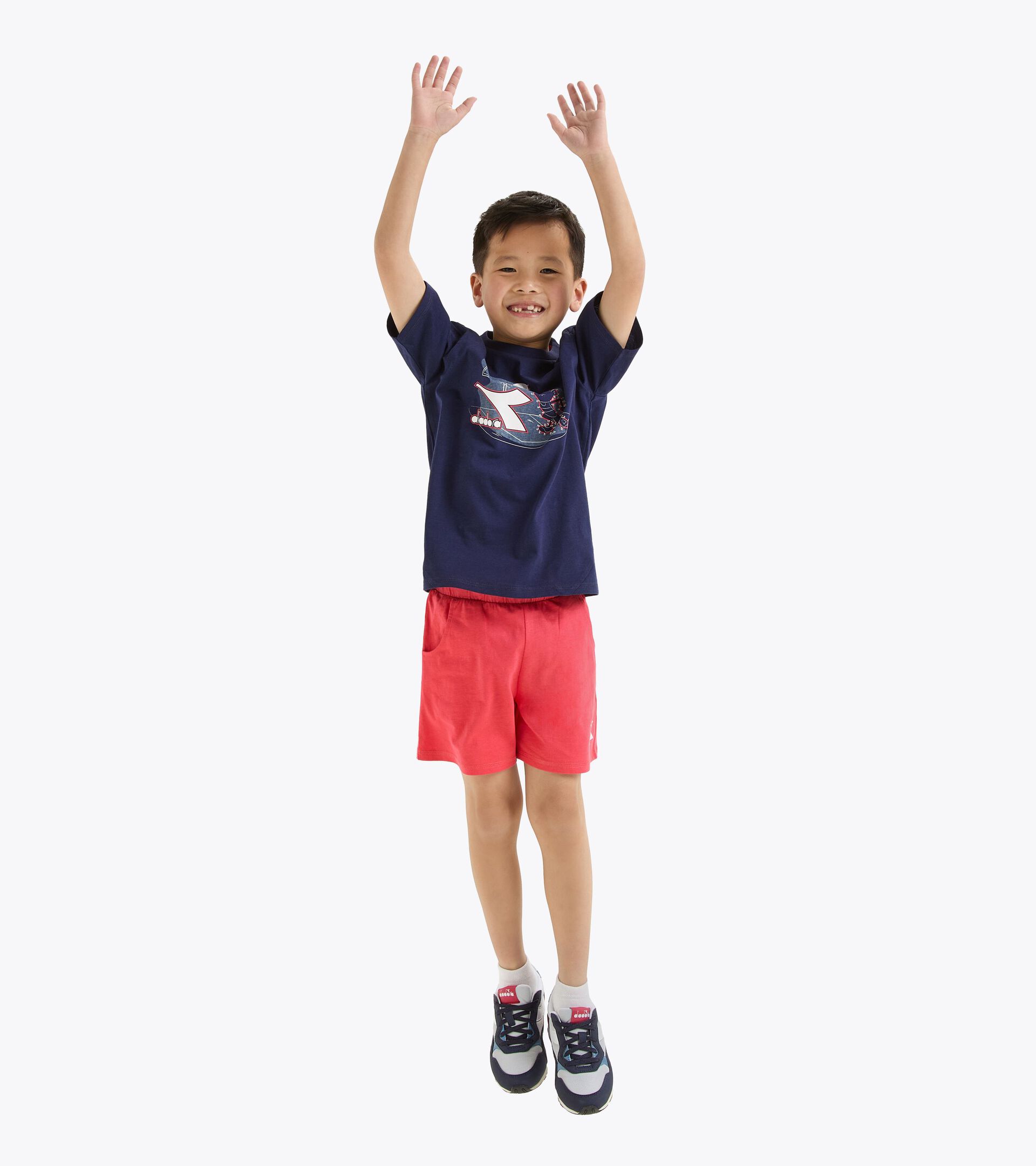 Conjunto deportivo - Camiseta y pantalones cortos - Niños y adolescentes
 JB. SET SS RIDDLE AZUL CHAQUETON - Diadora