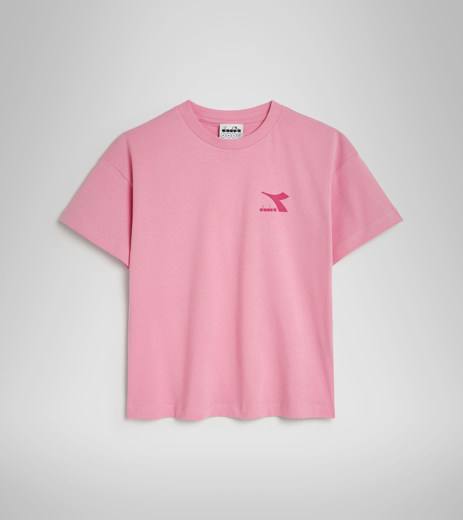 Junior cotton T-shirt - Unisex JU.T-SHIRT SS RAINBOW CANDY PINK - Diadora
