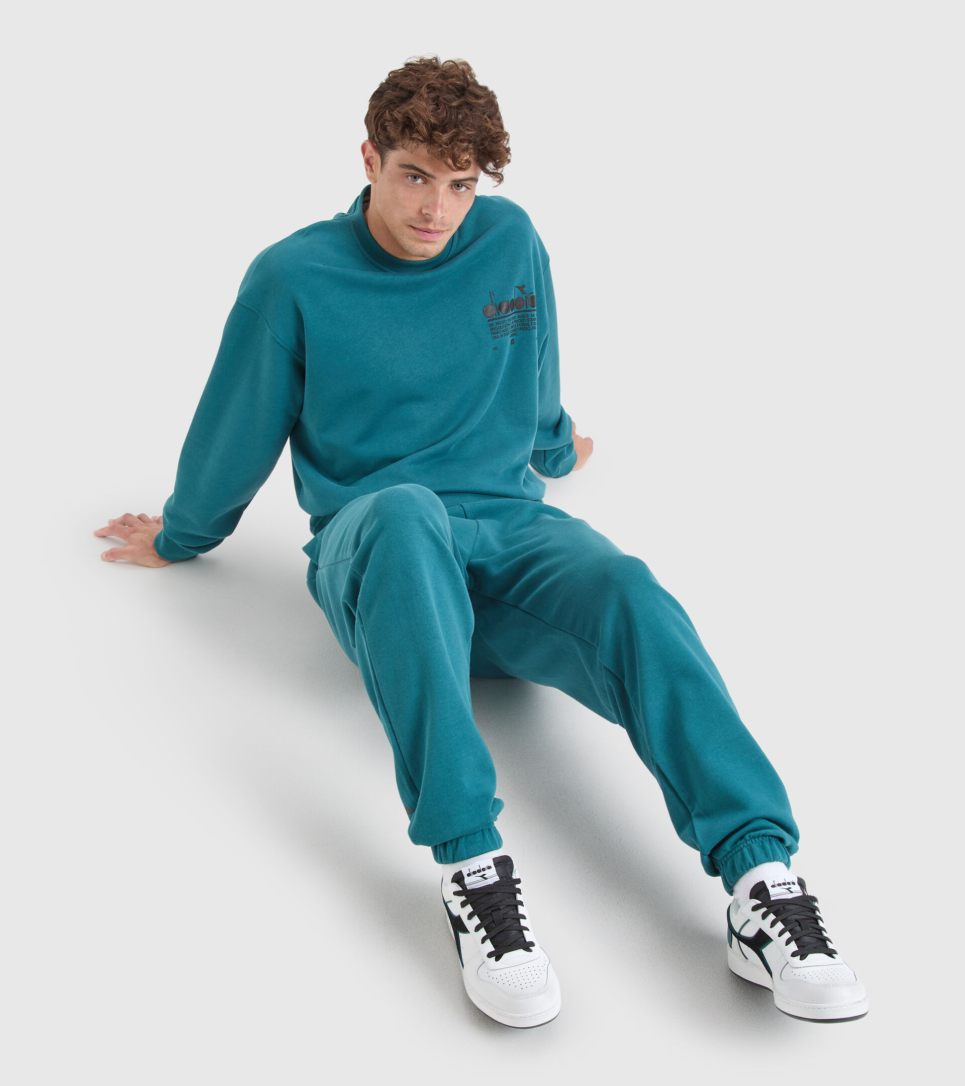 Cotton sweatshirt - Unisex SWEATSHIRT CREW MANIFESTO BLUE PACIFIC - Diadora