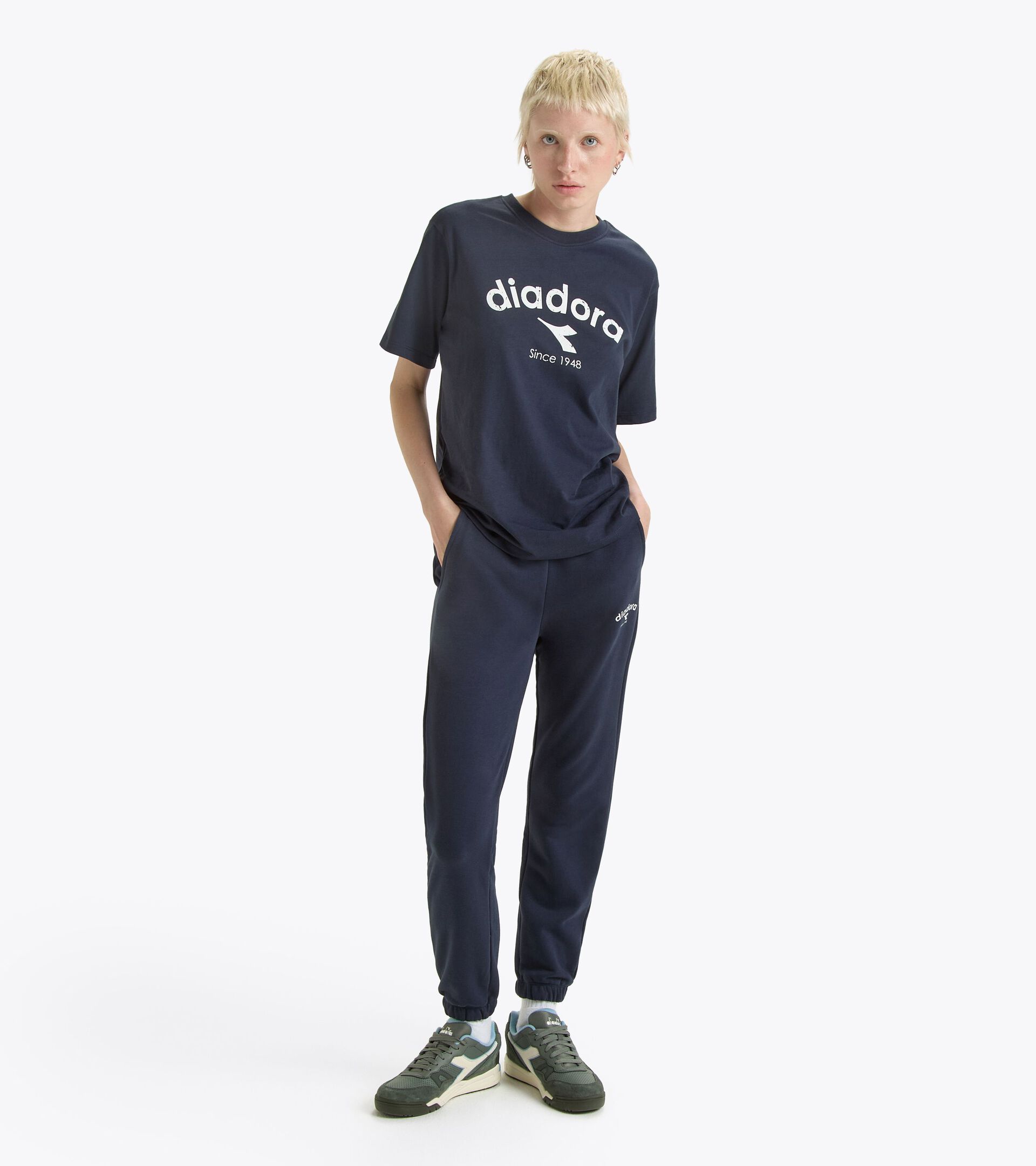 Sweatpants - Gender Neutral PANTS ATHL. LOGO BLUE DENIM - Diadora