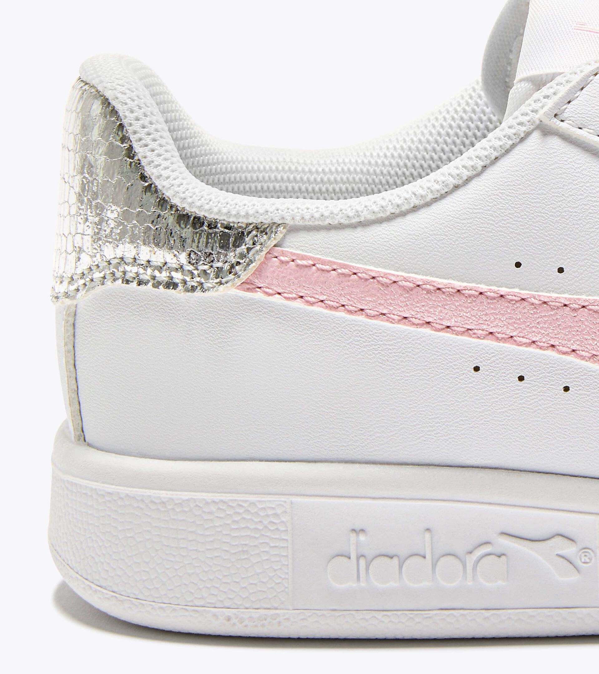 Sports shoes - Kids 4-8 years GAME P BALLET PS WHITE/PINK LADY - Diadora