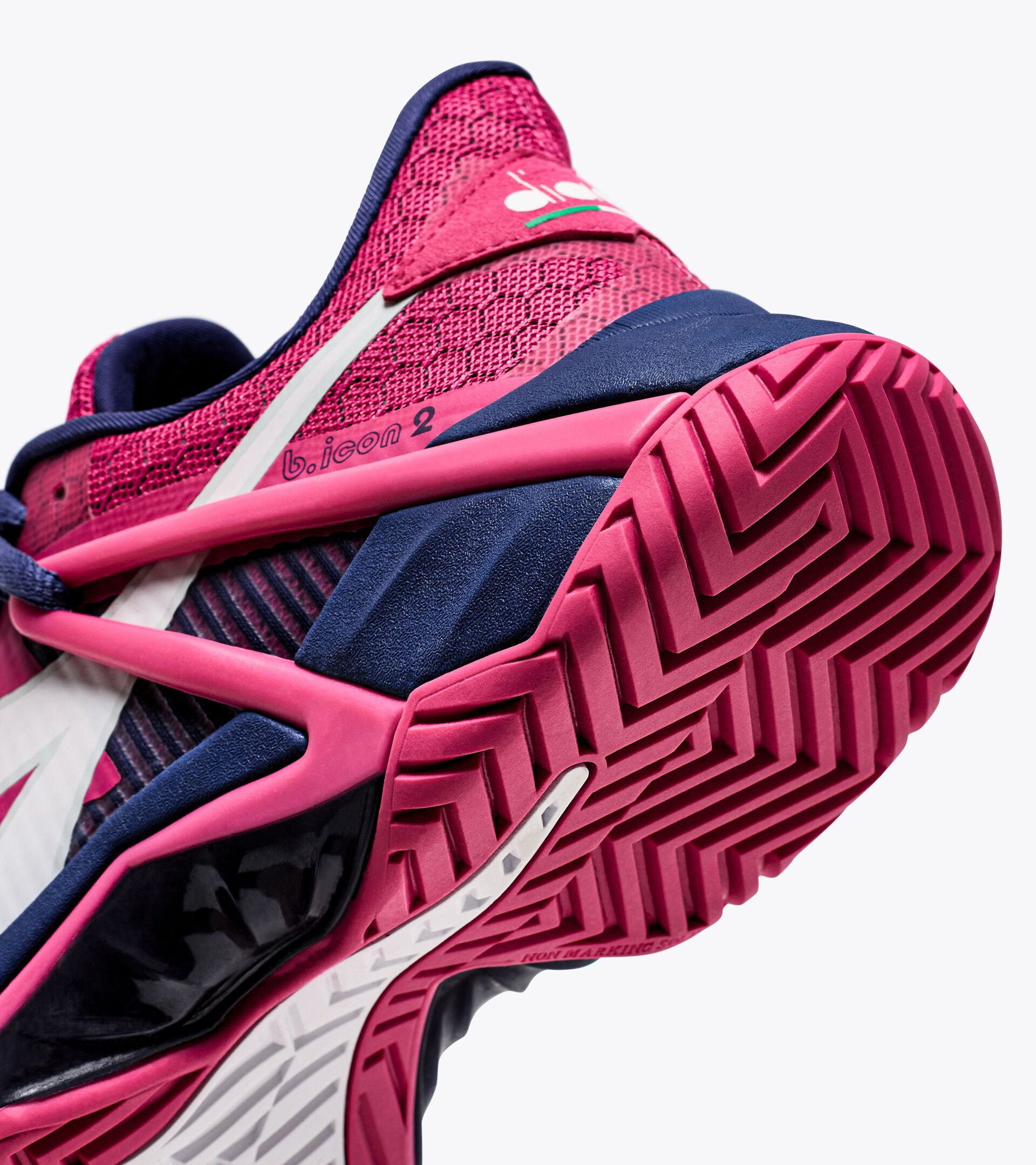 Tennis shoes for hard surfaces or clay courts - Women B.ICON 2 W AG PINK YARROW/WHITE/BLUEPRINT - Diadora