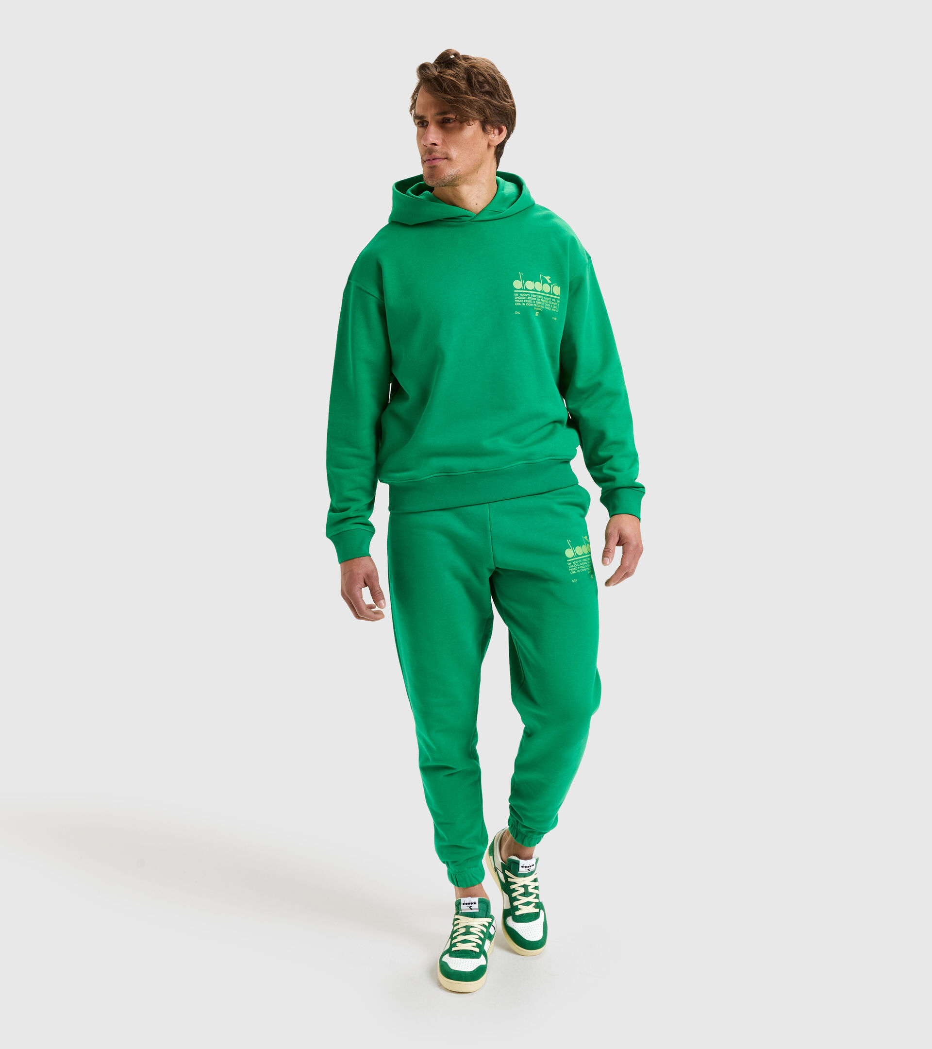 Sudadera de algodón - Unisex HOODIE MANIFESTO VERDE ALEGRE - Diadora