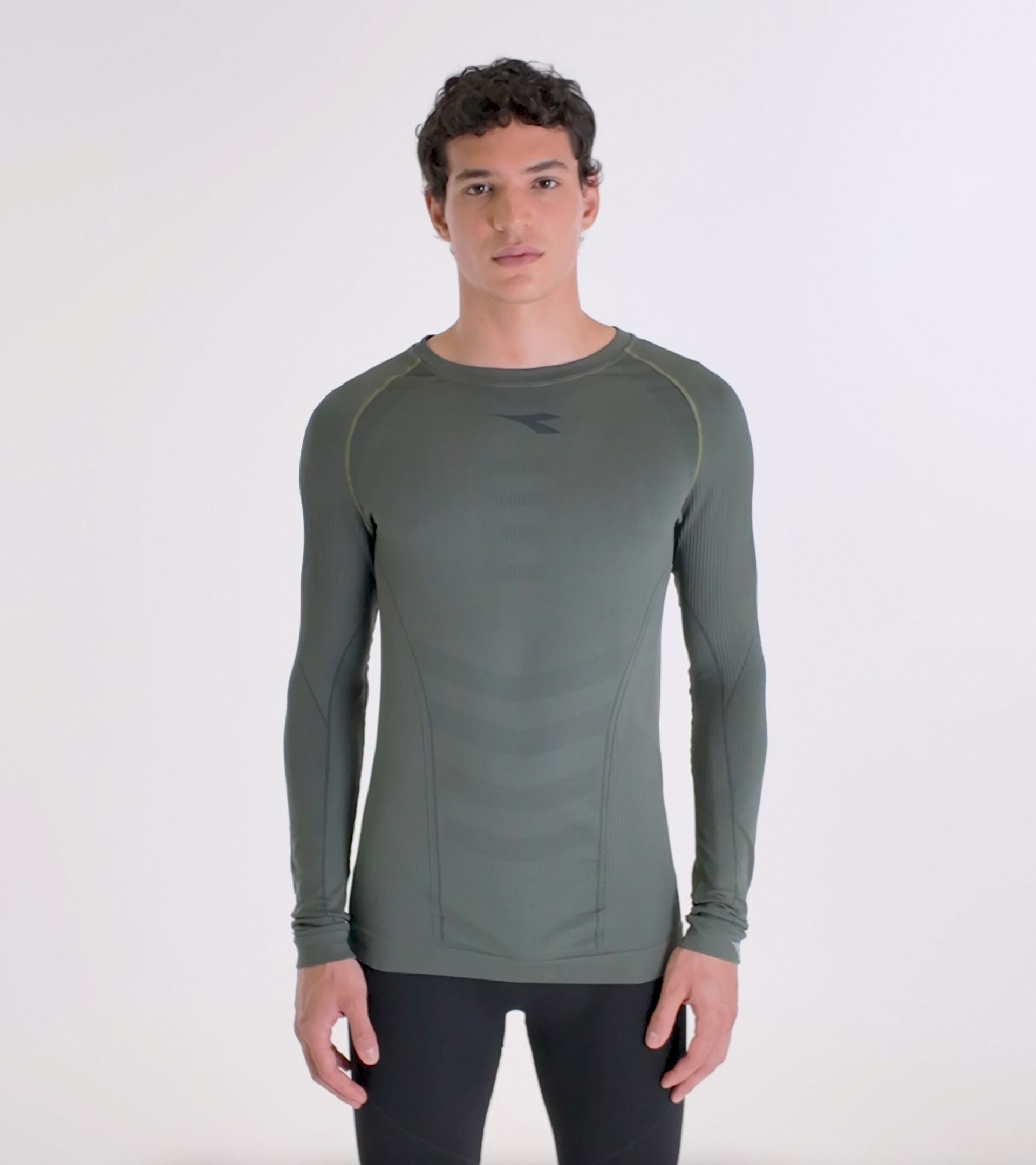 T-shirt technique Made in Italy &agrave; manches longues&sect;Running&sect;Homme STRATOZERO LS T-SHIRT CORIANDRE - Diadora