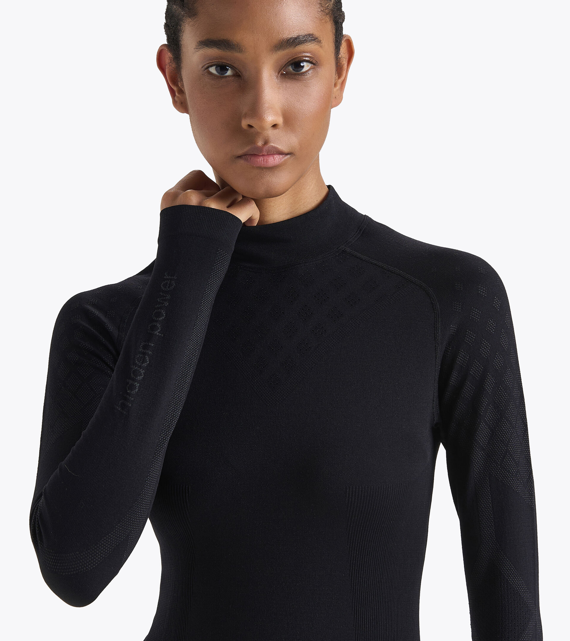 Long-sleeved training t-shirt - Women L. TURTLE NECK ACT BLACK - Diadora