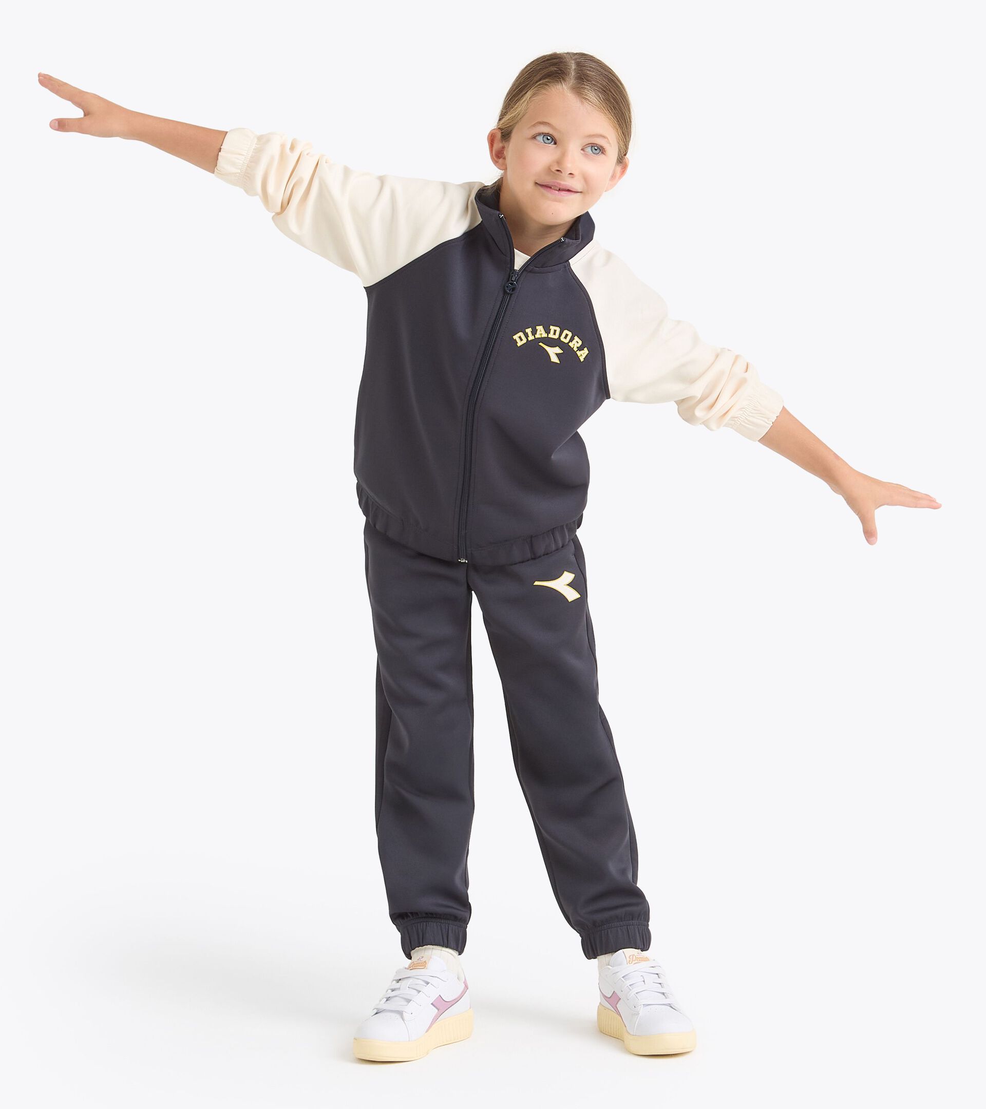 Chándal deportivo Peanuts de estilo universitario - Niños y niñas 
 JU. TRACKSUIT FZ PEANUTS AZUL NOCHE - Diadora