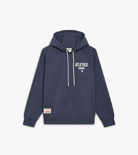 HOODIE LEGACY, BLUE DENIM Legacy hoodie - Made in Italy - All-gender HOODIE LEGACY BLUE DENIM - Diadora
